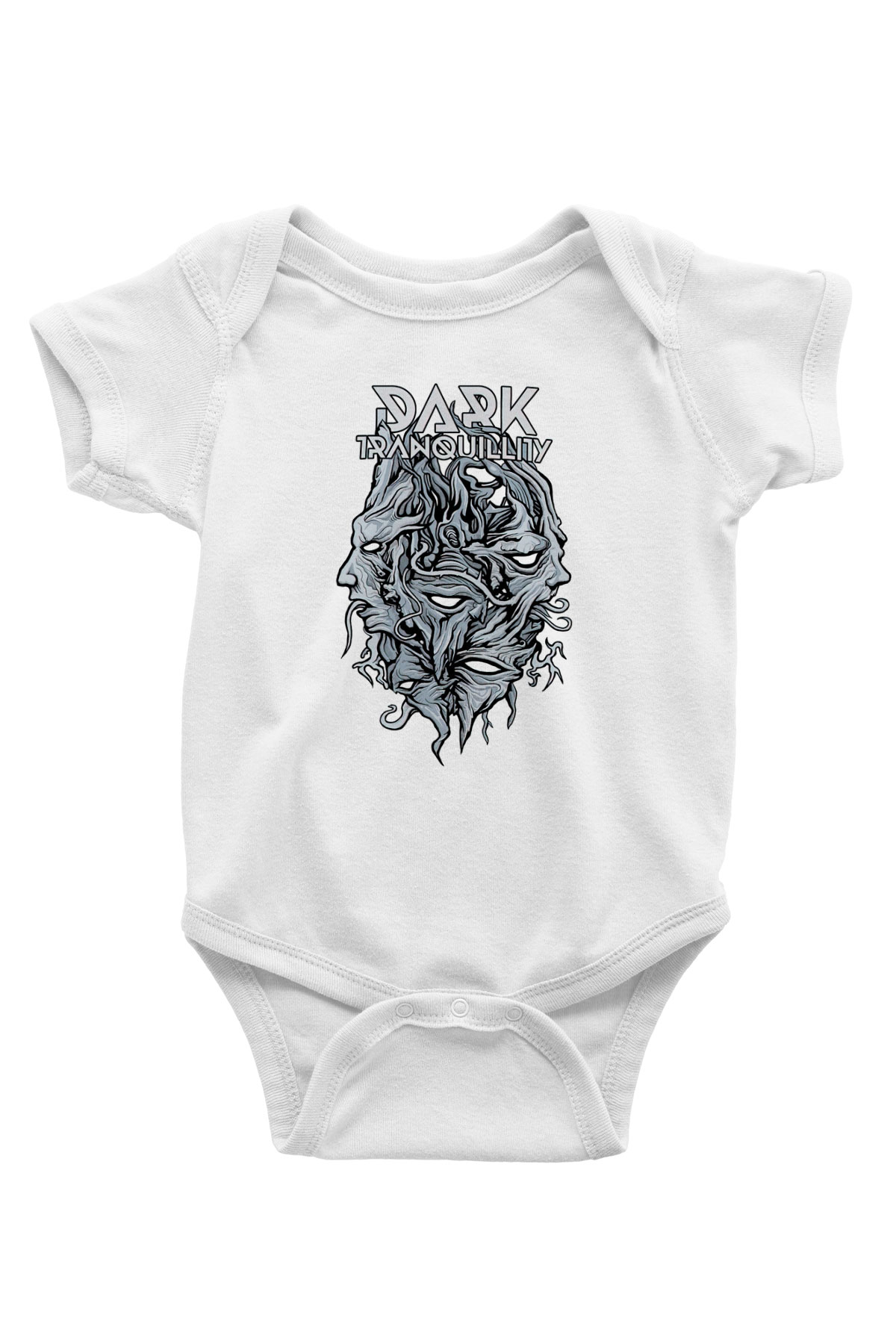 Dark Tranquillity Beyaz Bebek Body - Zıbın