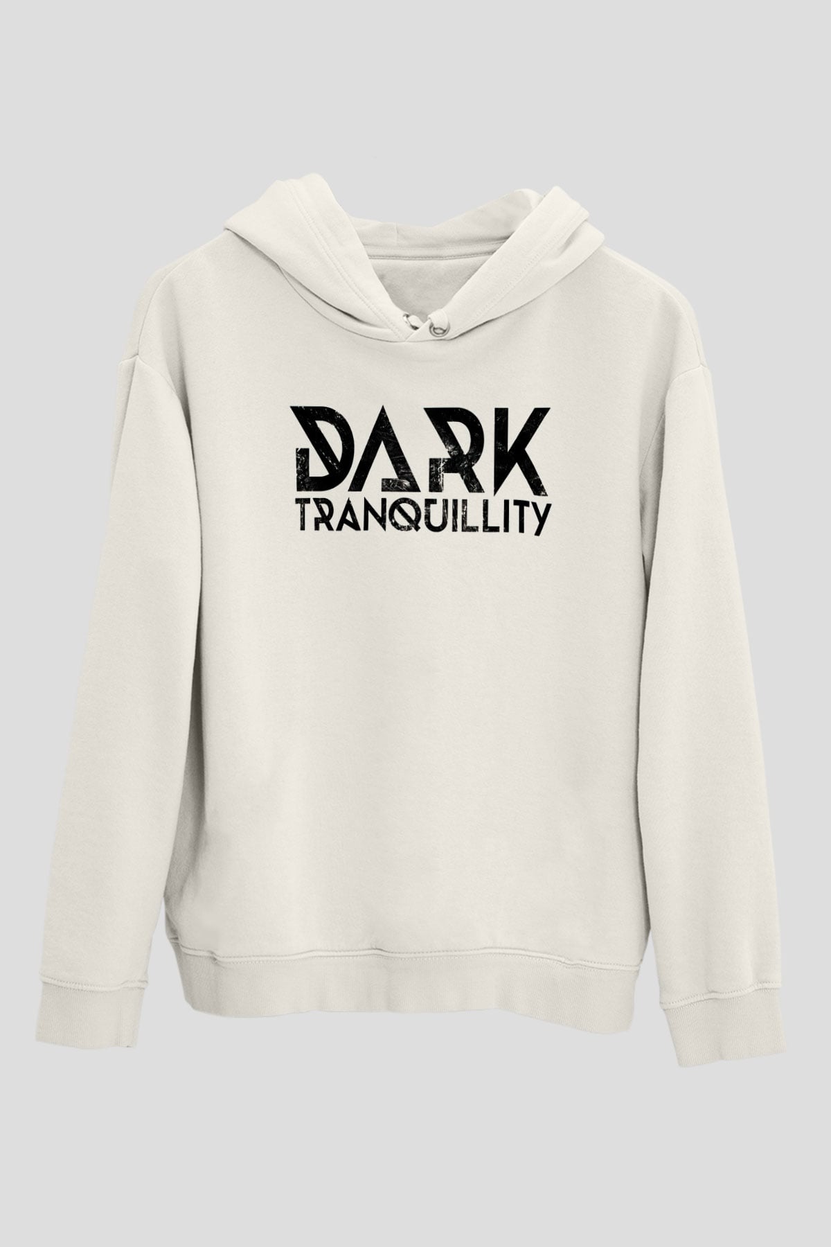 Dark Tranquillity Beyaz Unisex Kapşonlu Sweatshirt