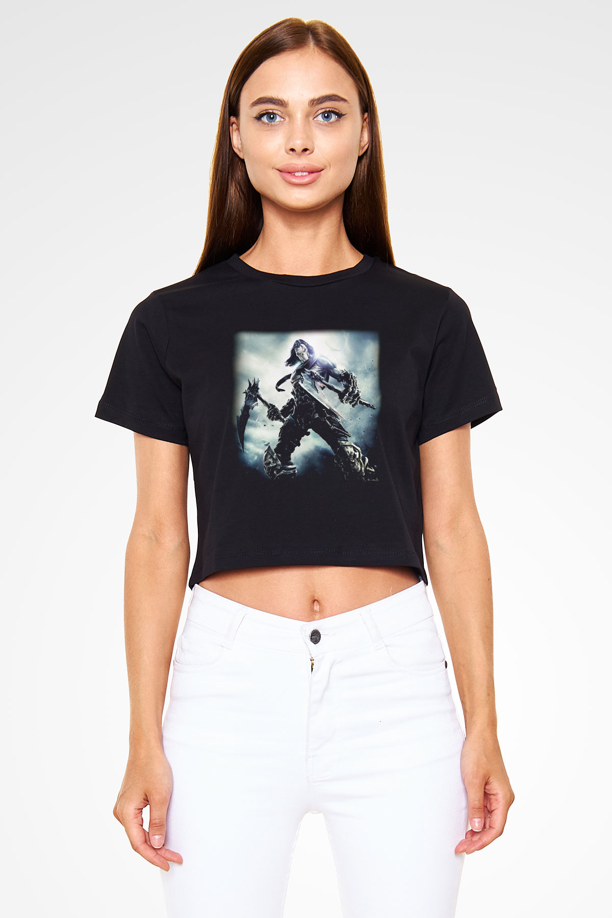 Darksiders Siyah Crop Top Tişört