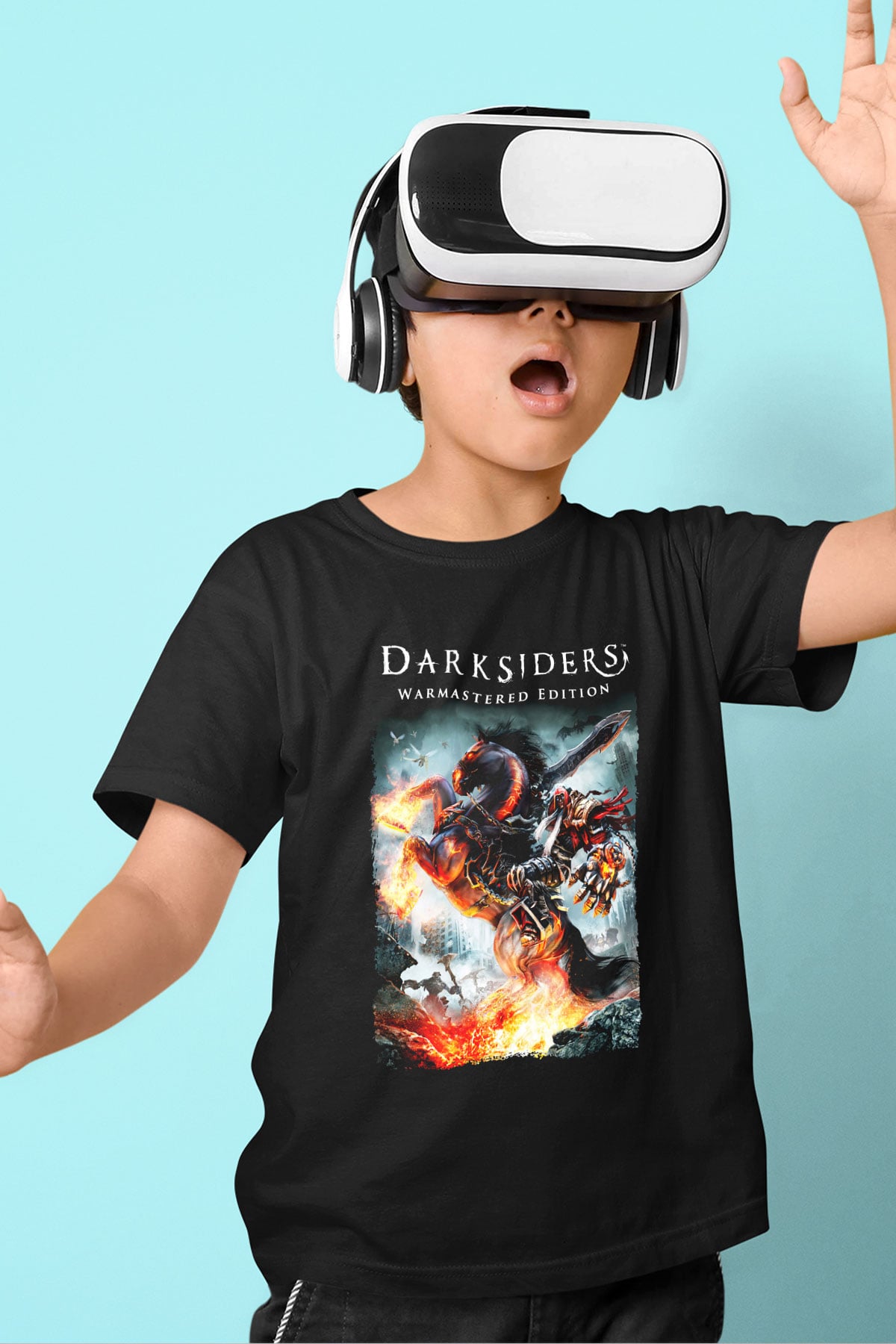 Darksiders Siyah Unisex Çocuk Tişört