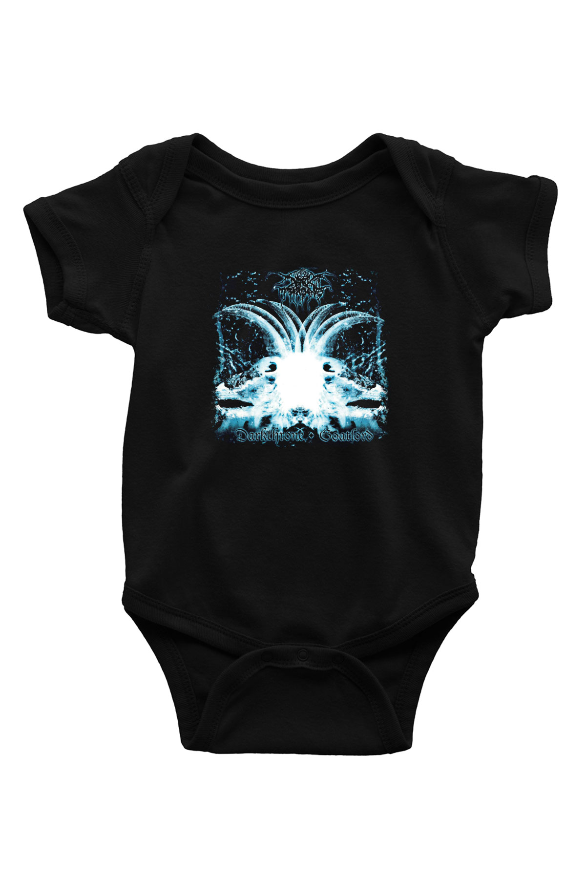 Darkthrone Baskılı Unisex Siyah Bebek Body - Zıbın