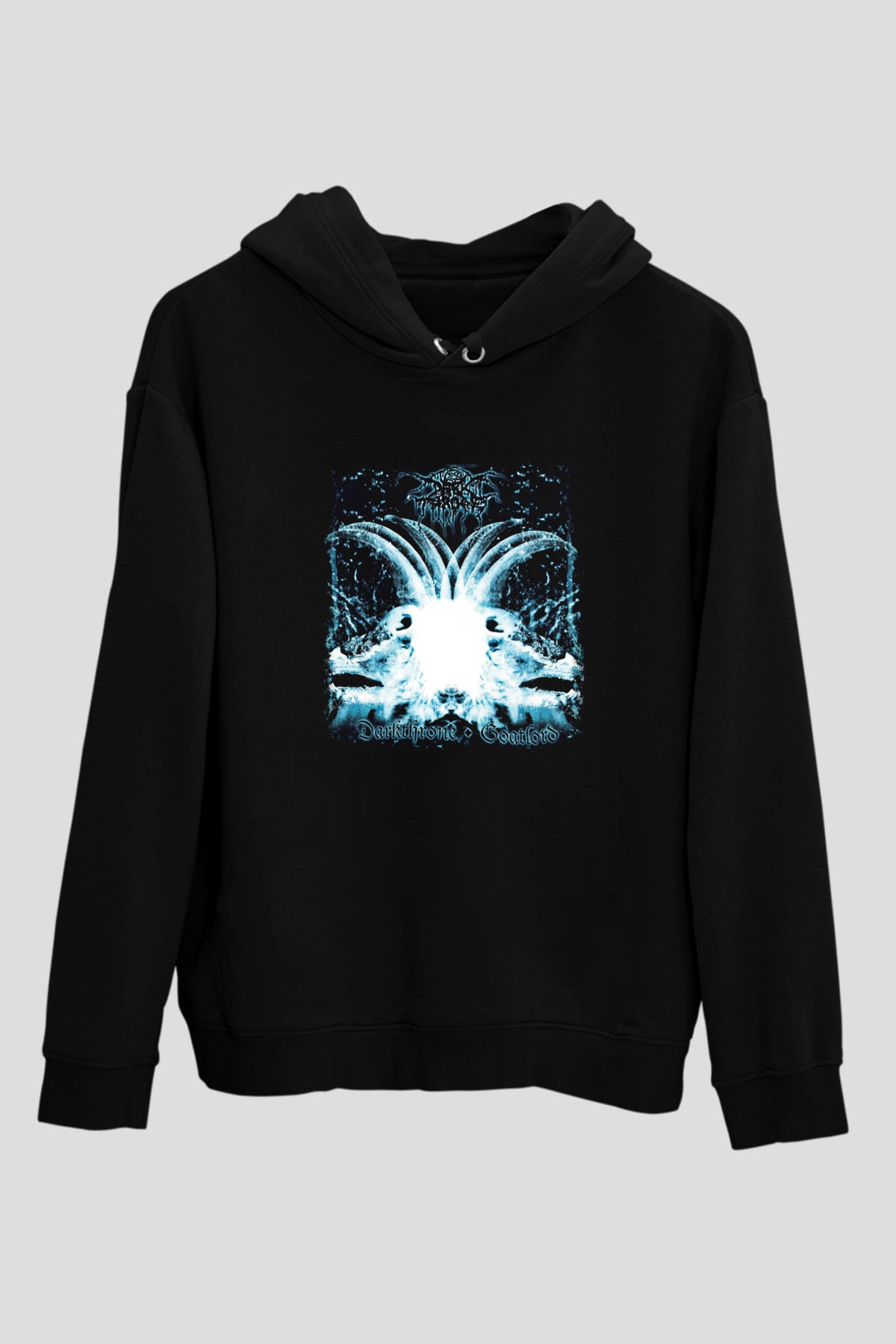 Darkthrone Baskılı Unisex Siyah Hoodie