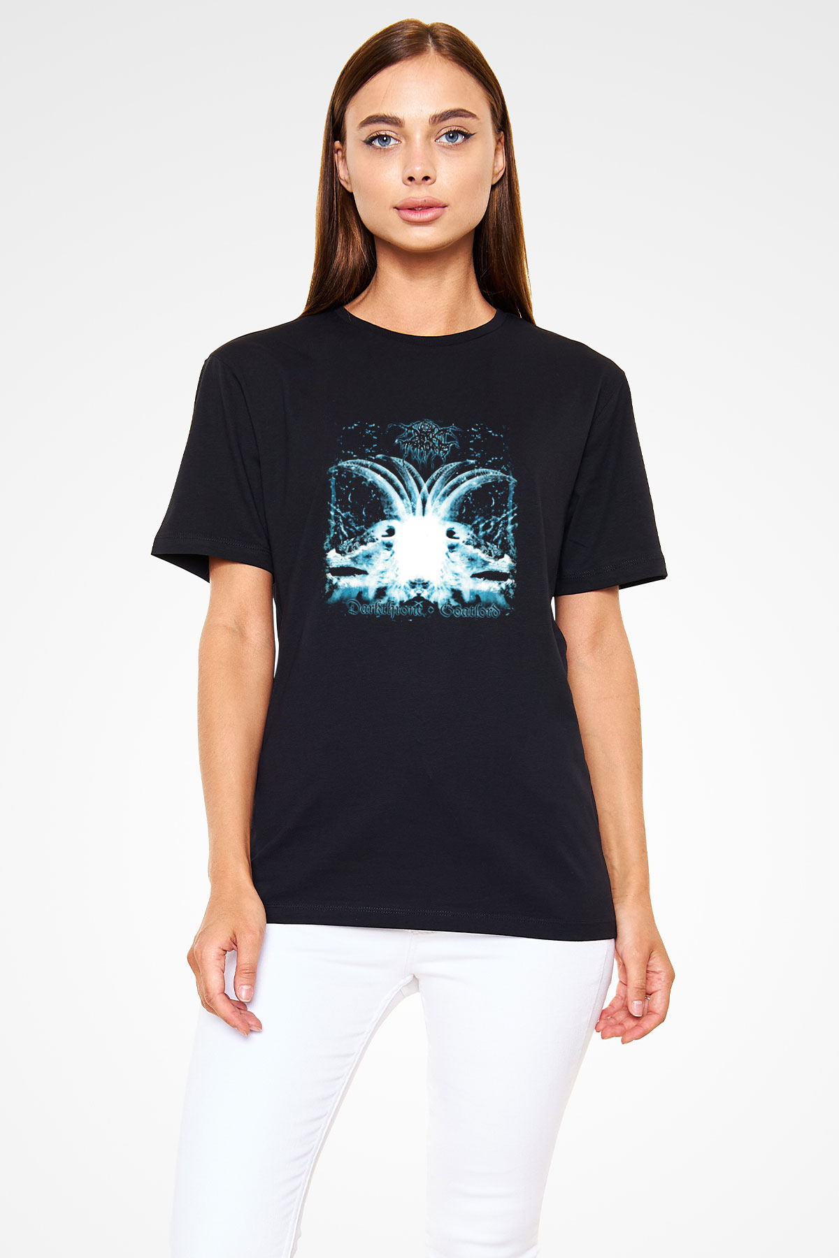 Darkthrone Baskılı Unisex Siyah Tişört