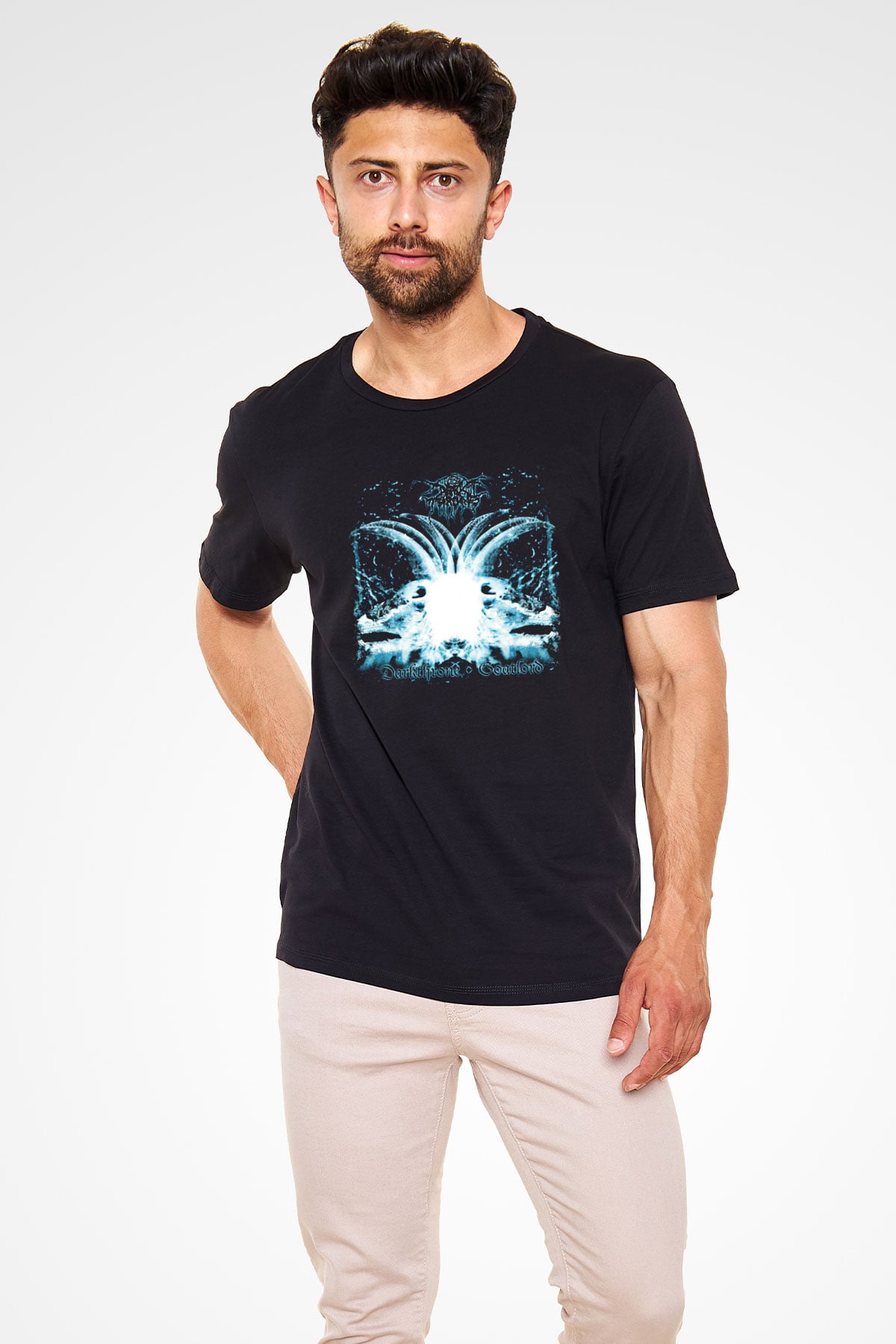 Darkthrone Baskılı Unisex Siyah Tişört