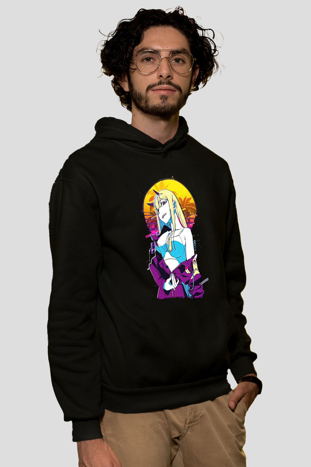 Darling İn The Franxx Baskılı Unisex Siyah Hoodie