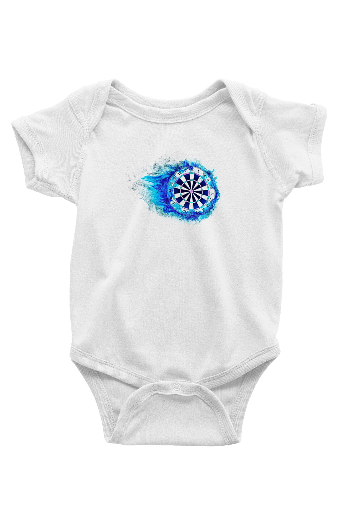 Dart Baskılı Beyaz Bebek Body - Zıbın