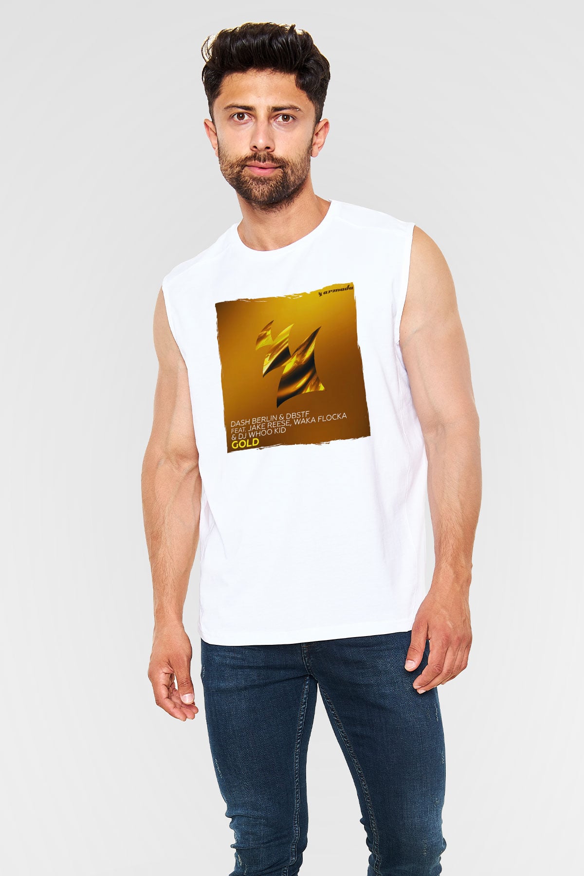 Dash Berlin Beyaz Unisex Kolsuz Tişört