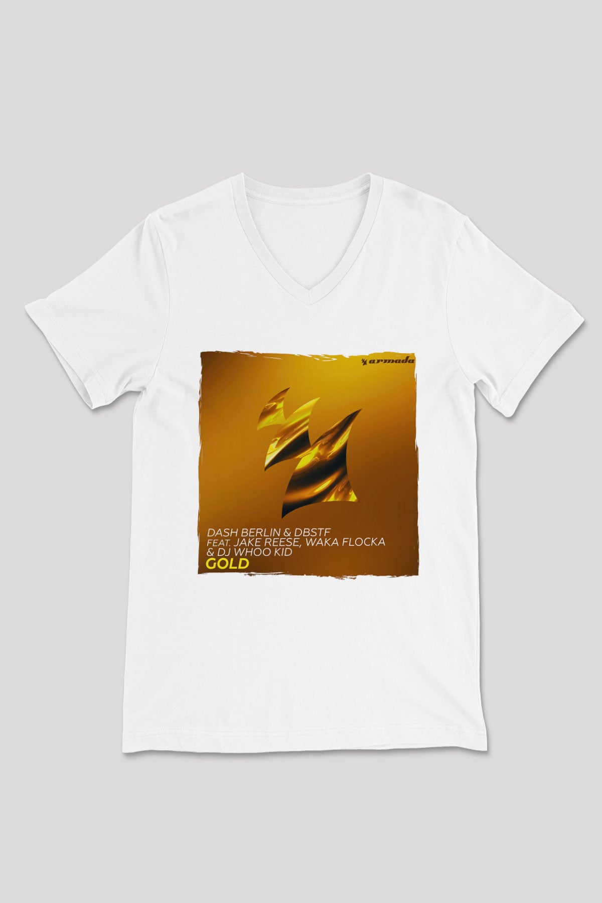 Dash Berlin Beyaz Unisex V Yaka Tişört