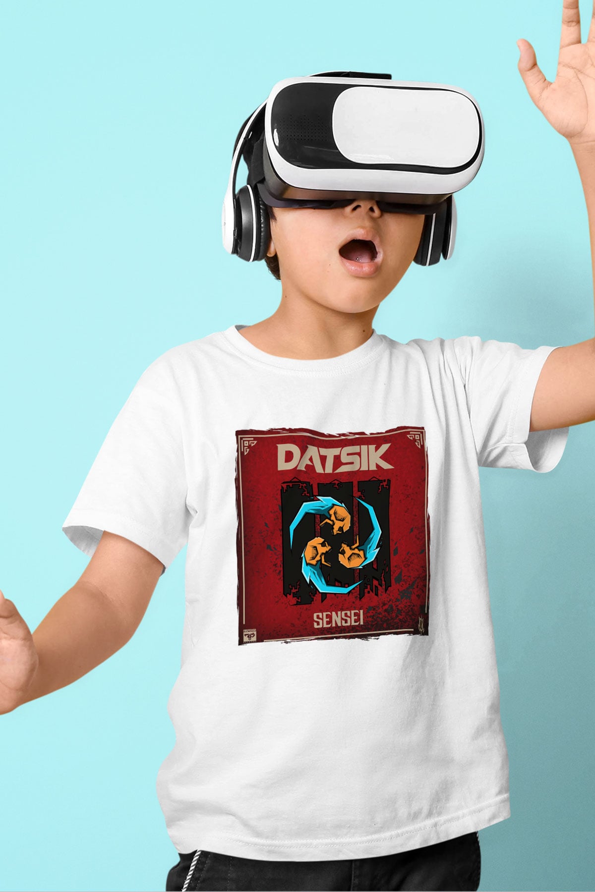 Datsik Beyaz Unisex Çocuk Tişört
