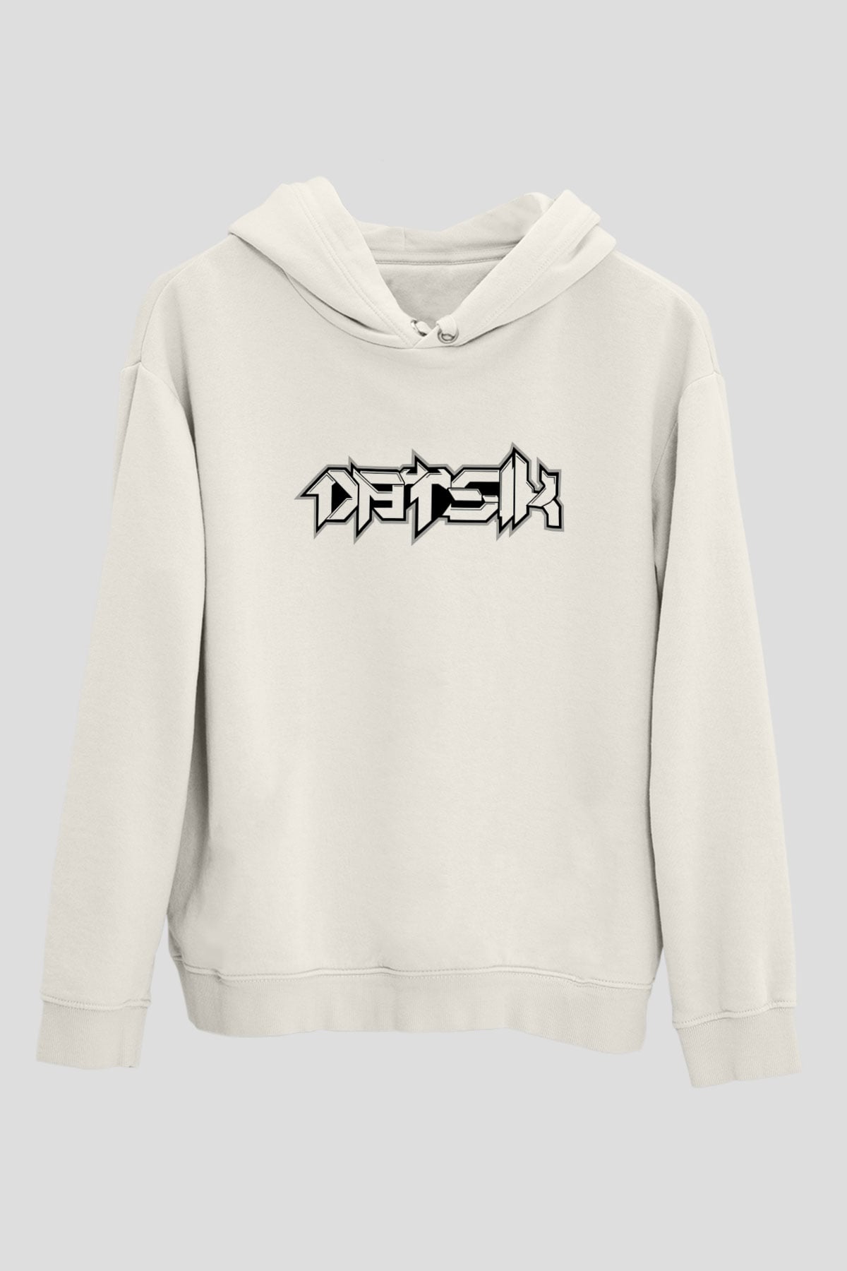 Datsik Beyaz Unisex Kapüşonlu Sweatshirt