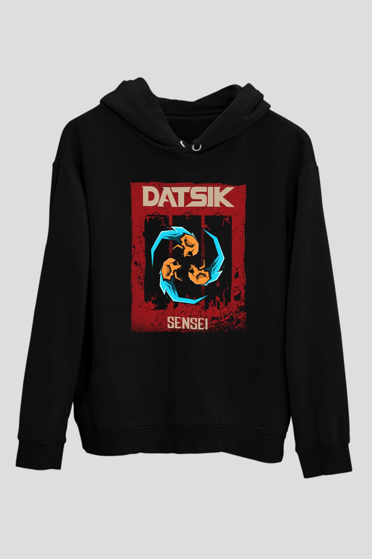 Datsik Siyah Unisex Kapüşonlu Sweatshirt
