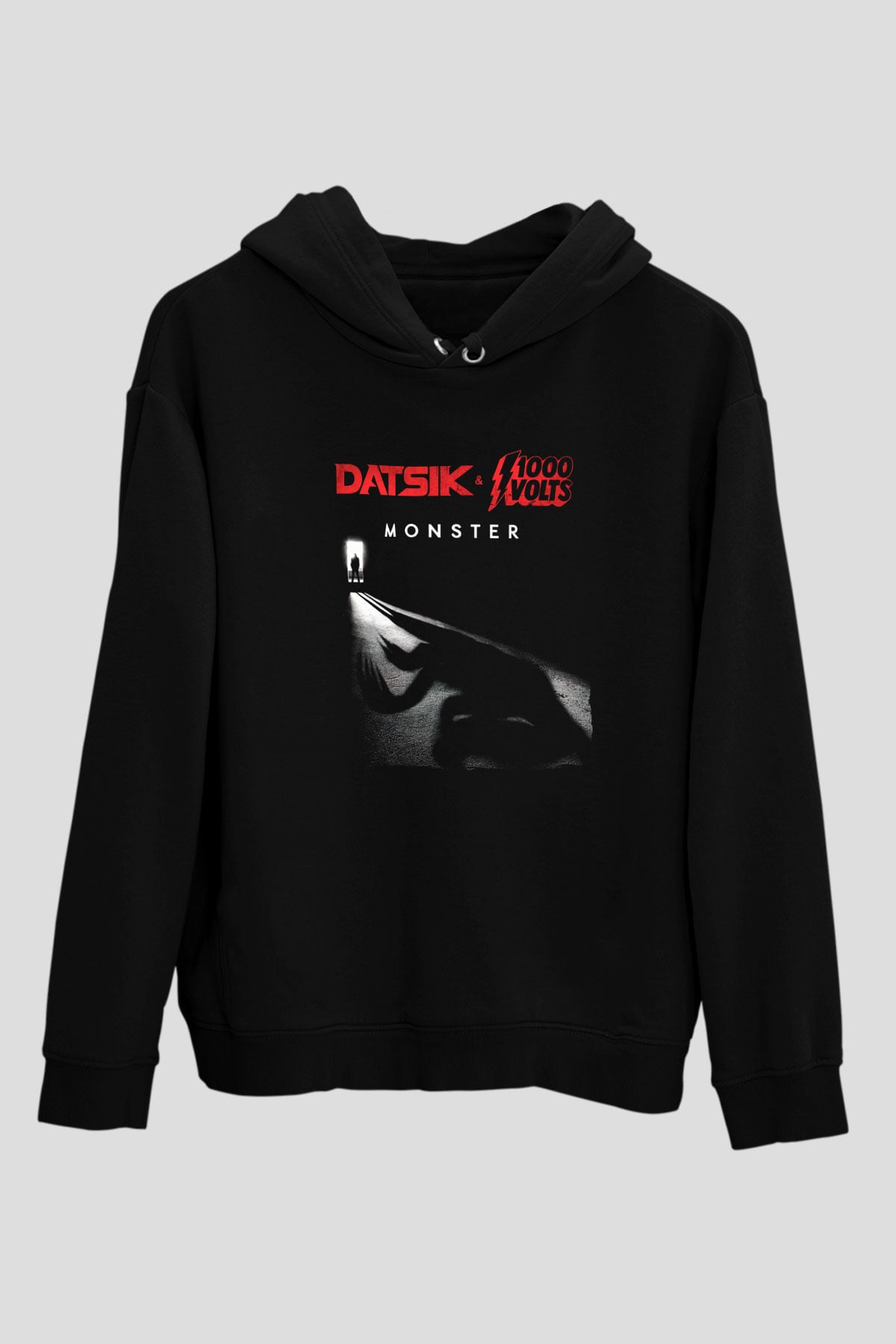Datsik Siyah Unisex Kapüşonlu Sweatshirt