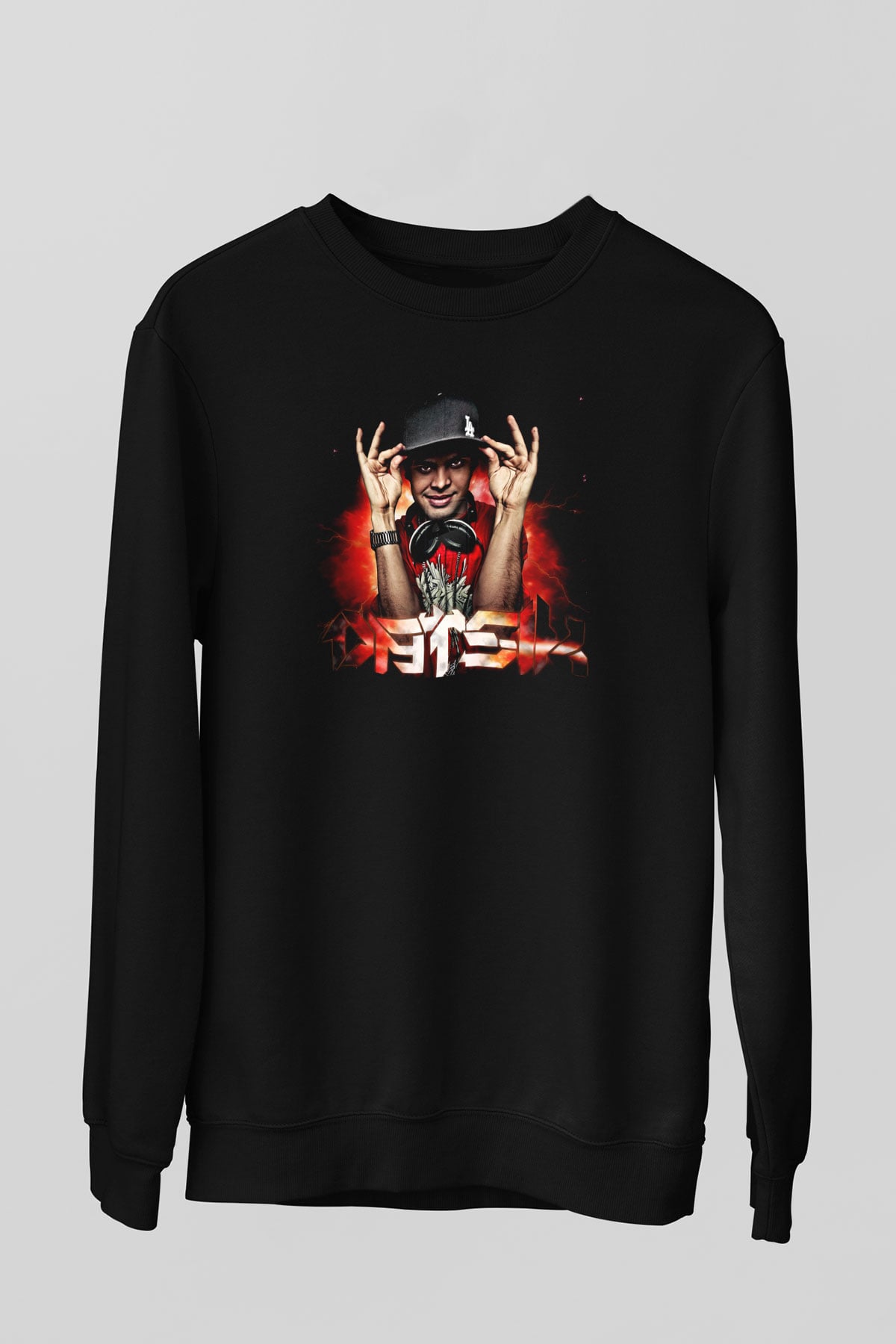 Datsik Siyah Unisex Sweatshirt