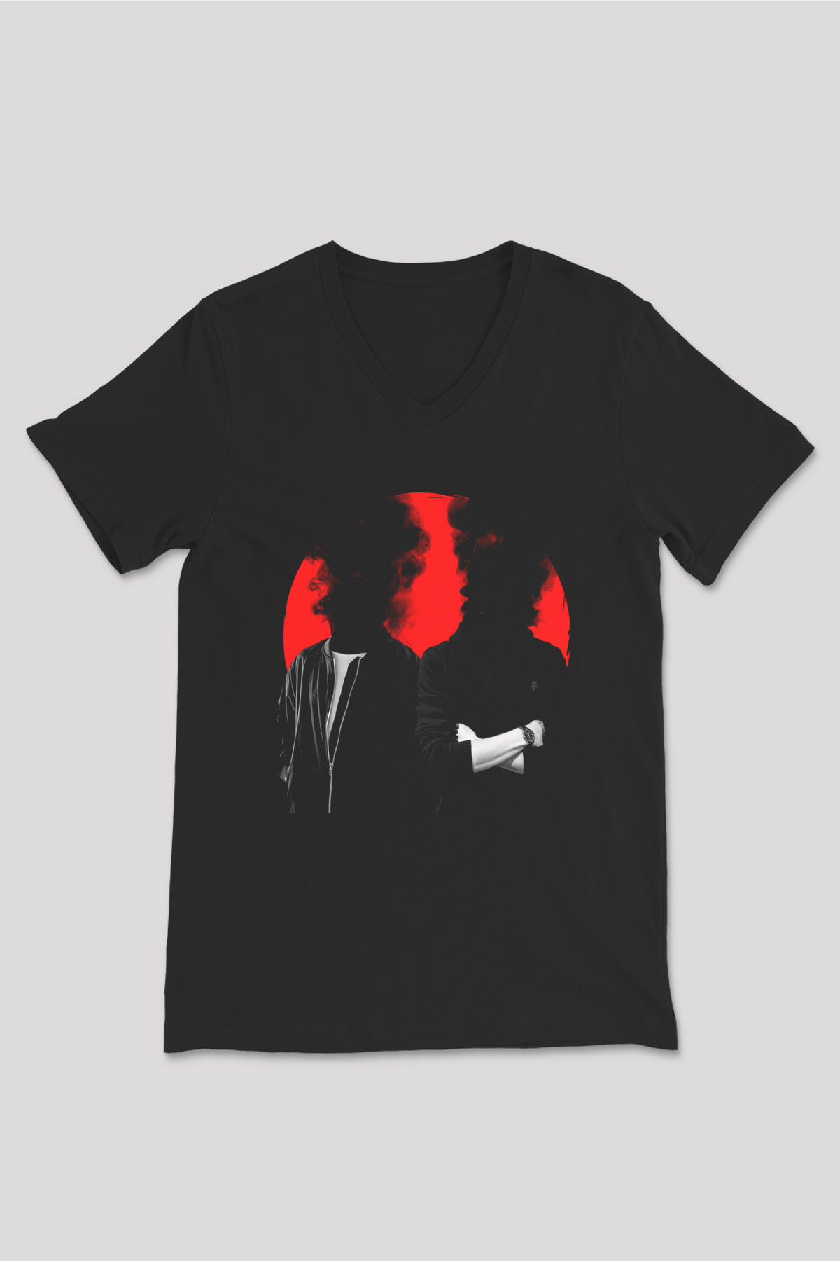 Datsik Siyah Unisex V Yaka Tişört