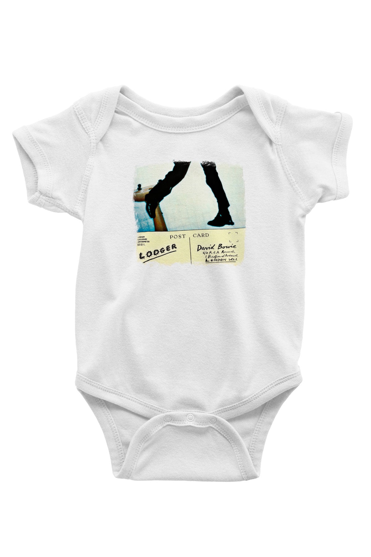 David Bowie Baskılı Unisex Beyaz Bebek Body - Zıbın