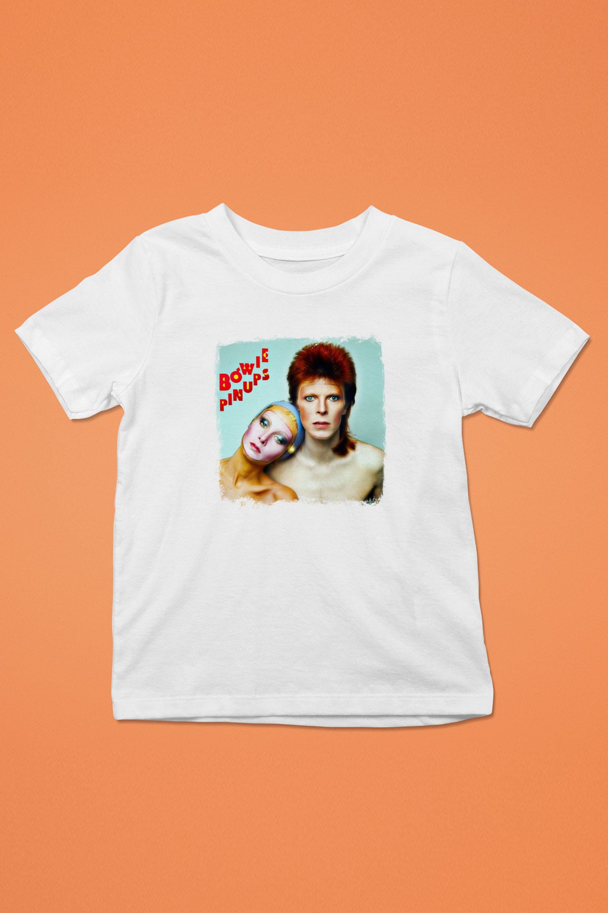 David Bowie Baskılı Unisex Beyaz Çocuk Tişört