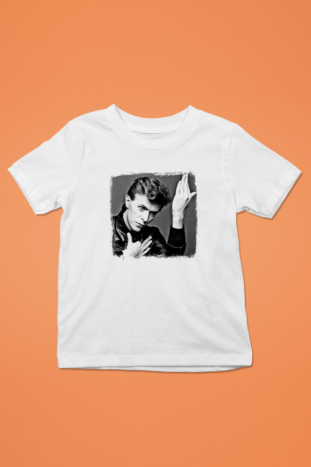 David Bowie Baskılı Unisex Beyaz Çocuk Tişört
