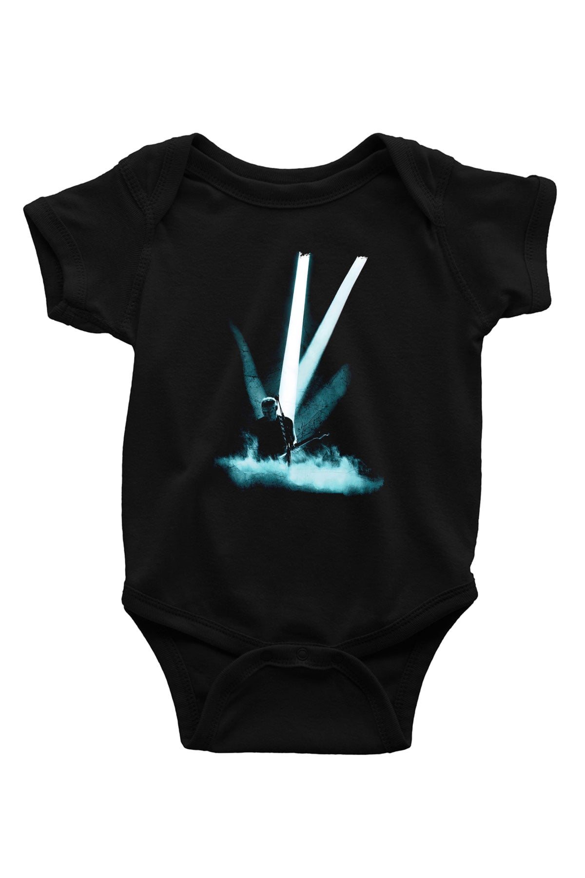 David Gilmour Baskılı Unisex Siyah Bebek Body - Zıbın