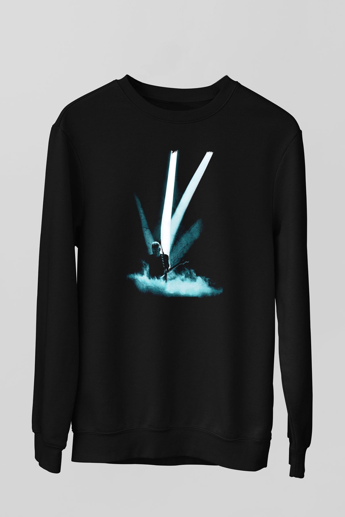 David Gilmour Baskılı Unisex Siyah Sweatshirt