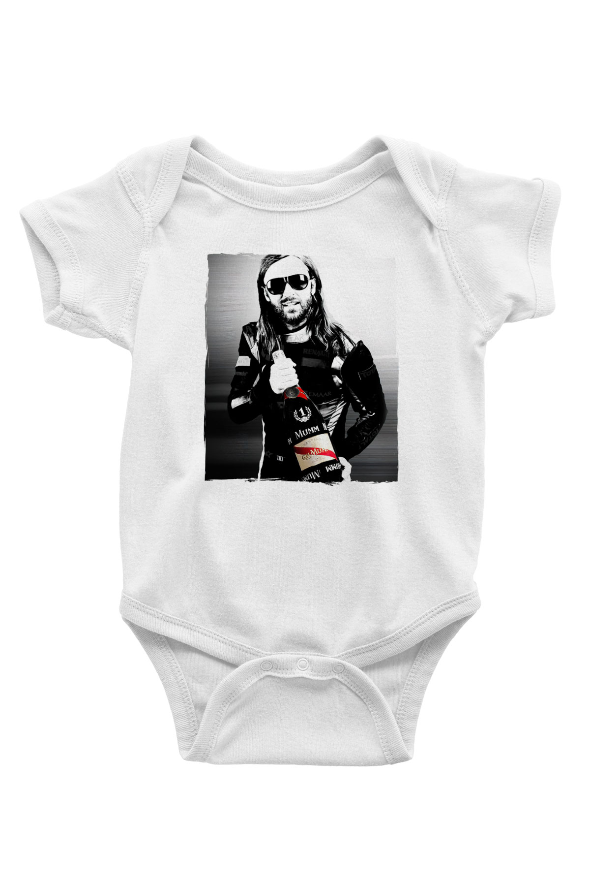David Guetta Beyaz Bebek Body - Zıbın