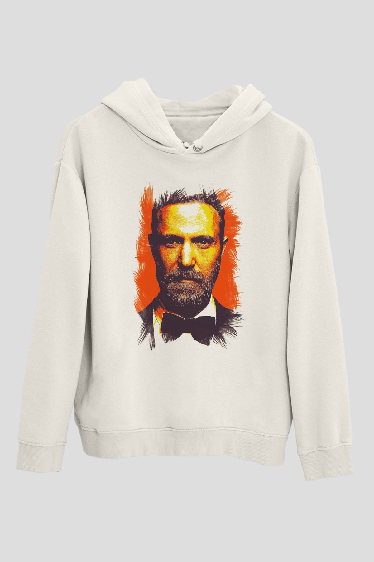 David Guetta Beyaz Unisex Kapüşonlu Sweatshirt
