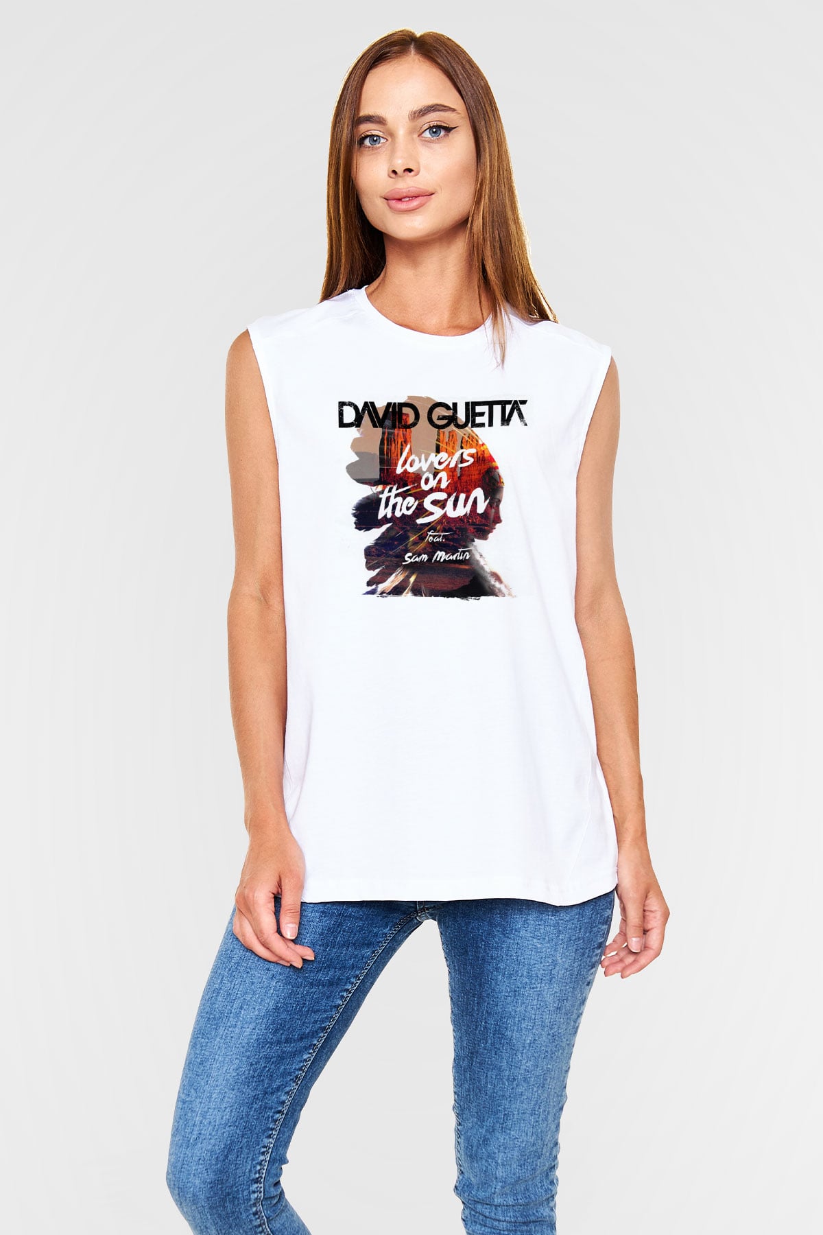 David Guetta Beyaz Unisex Kolsuz Tişört