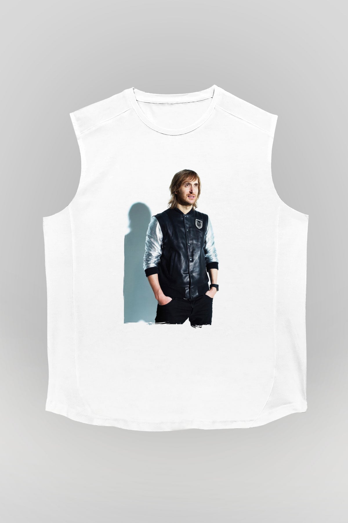 David Guetta Beyaz Unisex Kolsuz Tişört
