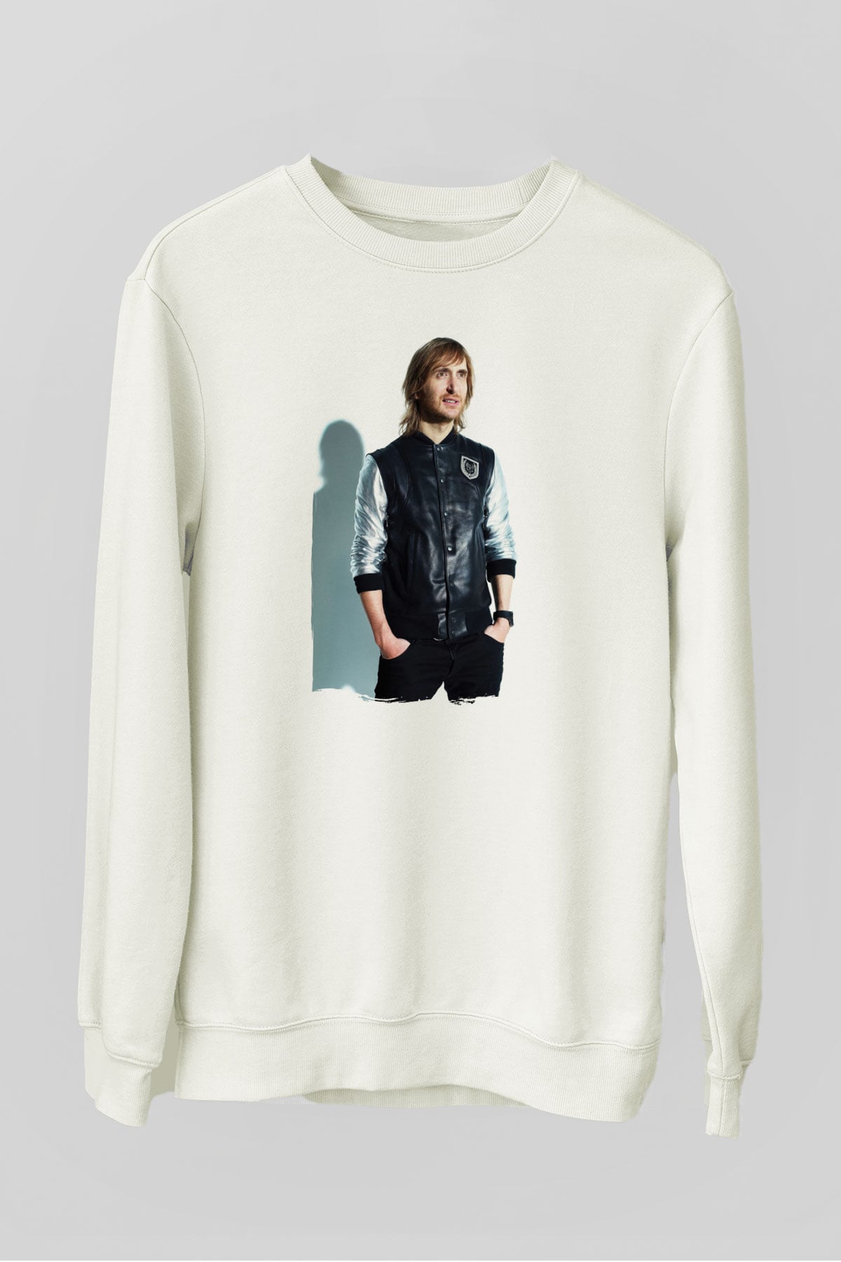 David Guetta Beyaz Unisex Sweatshirt