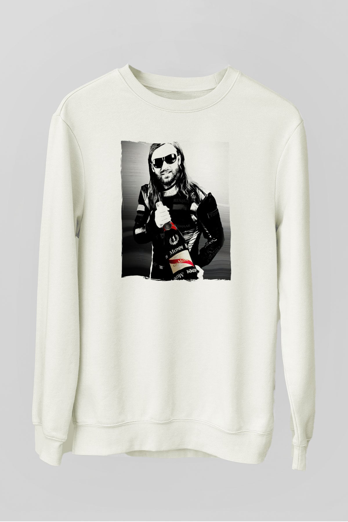 David Guetta Beyaz Unisex Sweatshirt