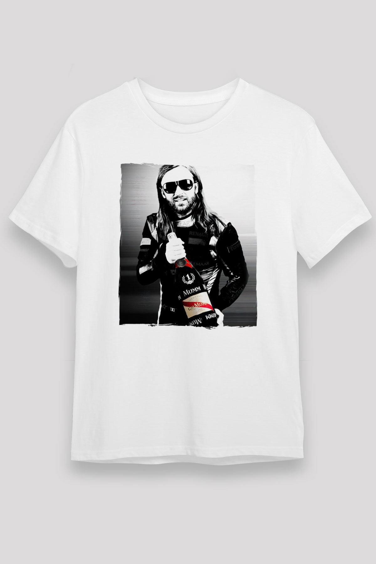 David Guetta Beyaz Unisex Tişört T-Shirt - TişörtFabrikası