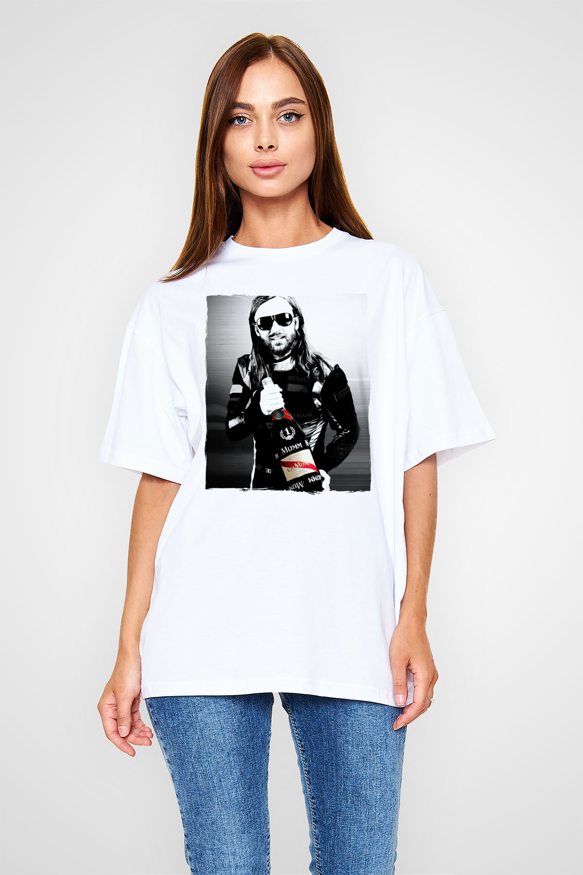 David Guetta Beyaz Unisex Tişört T-Shirt - TişörtFabrikası