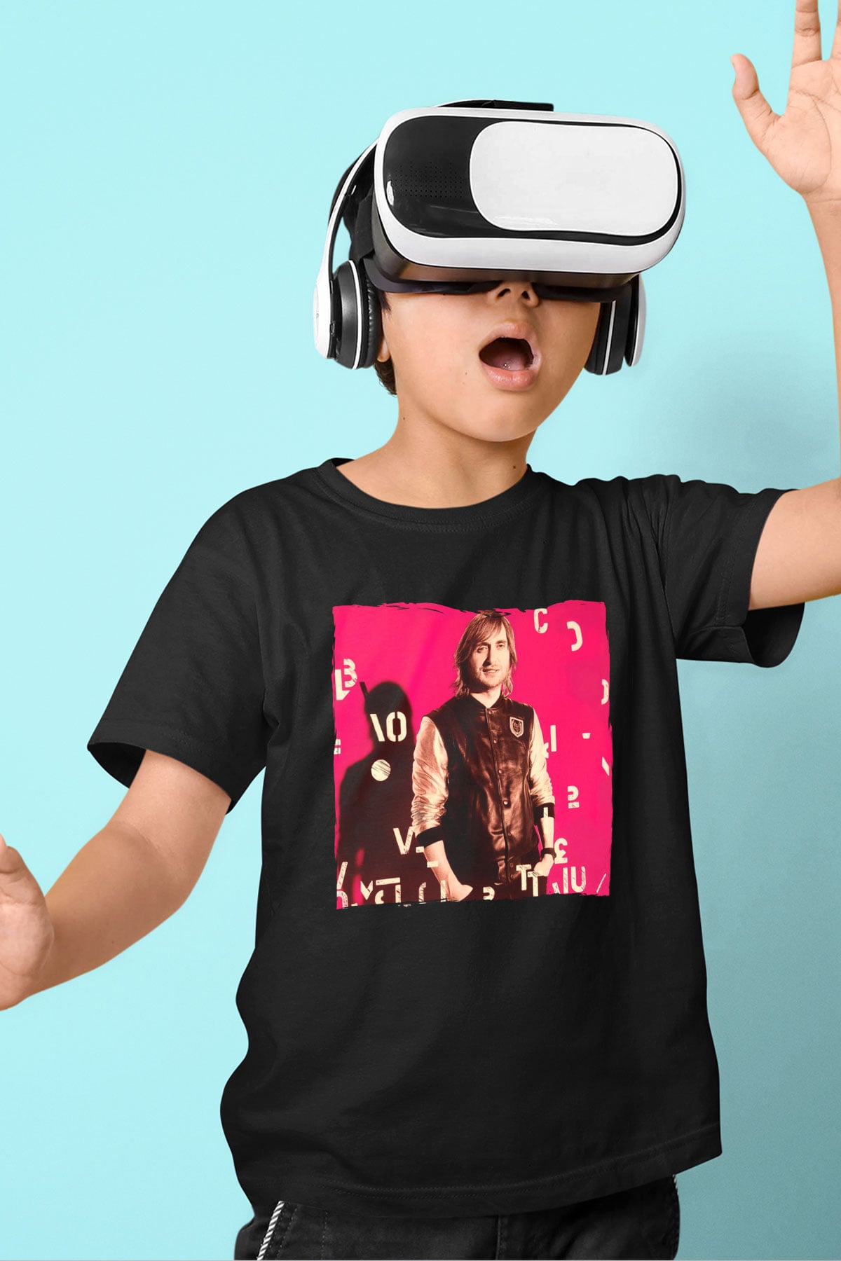 David Guetta Siyah Unisex Çocuk Tişört