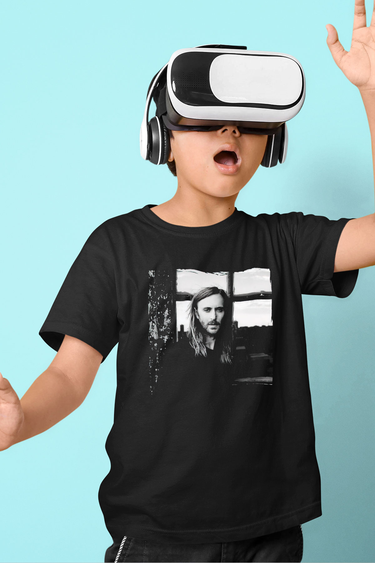 David Guetta Siyah Unisex Çocuk Tişört