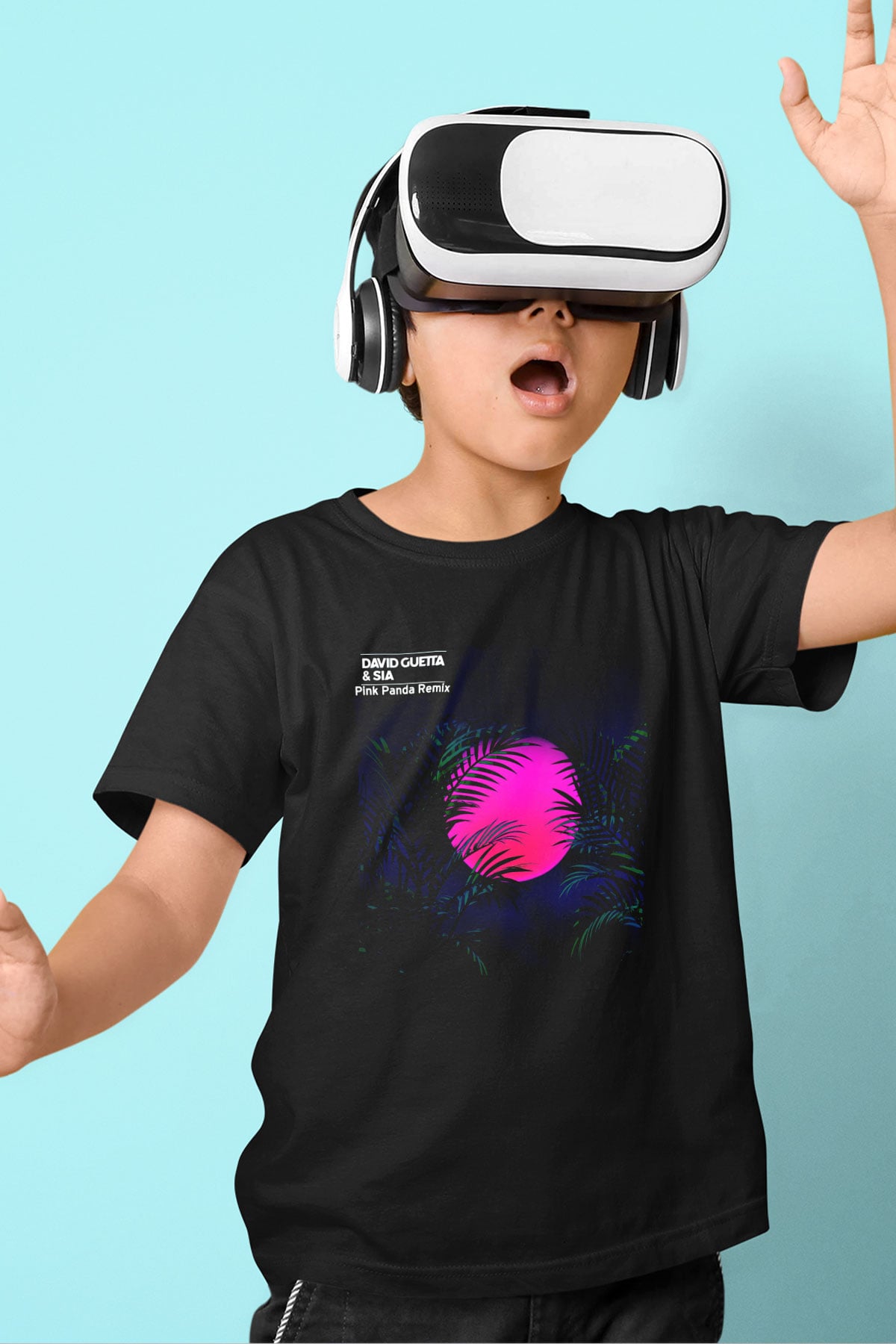 David Guetta Siyah Unisex Çocuk Tişört