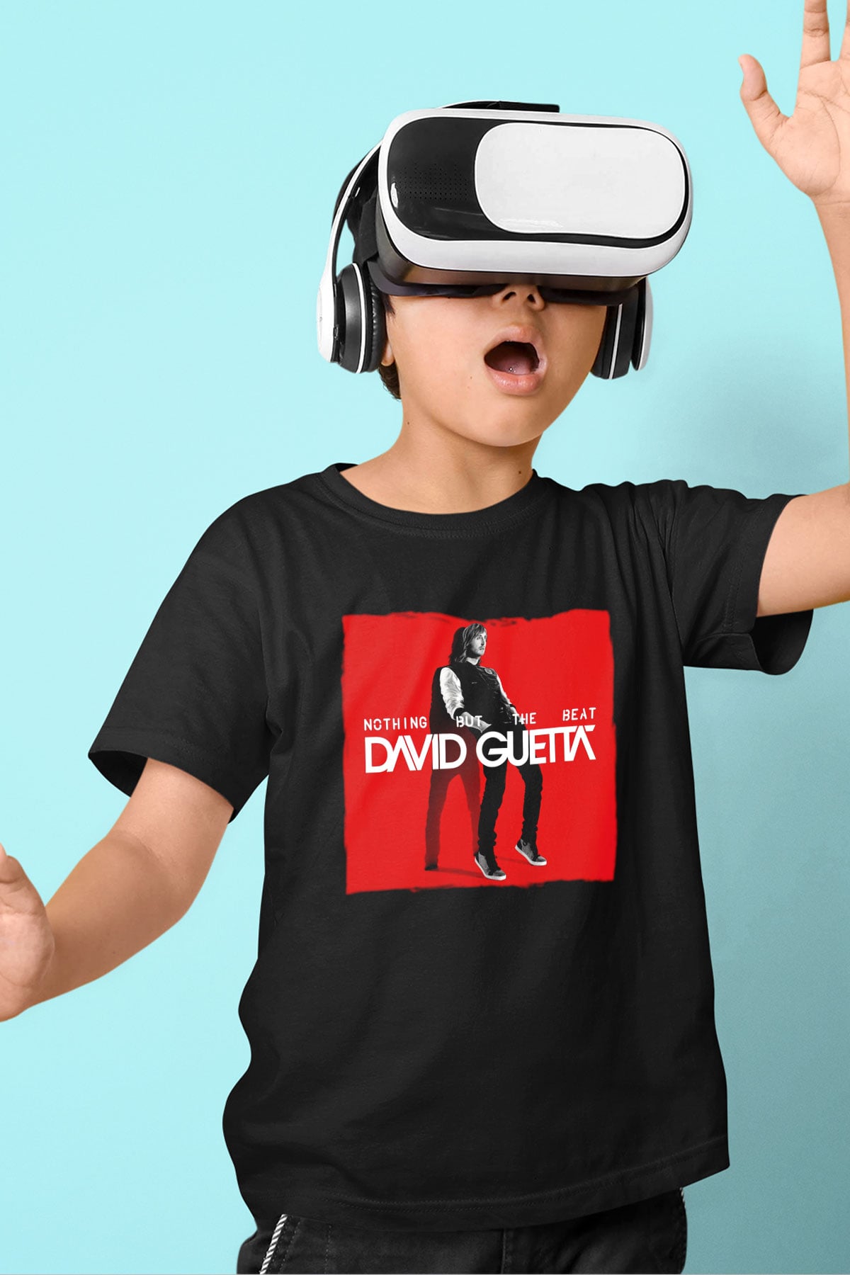 David Guetta Siyah Unisex Çocuk Tişört