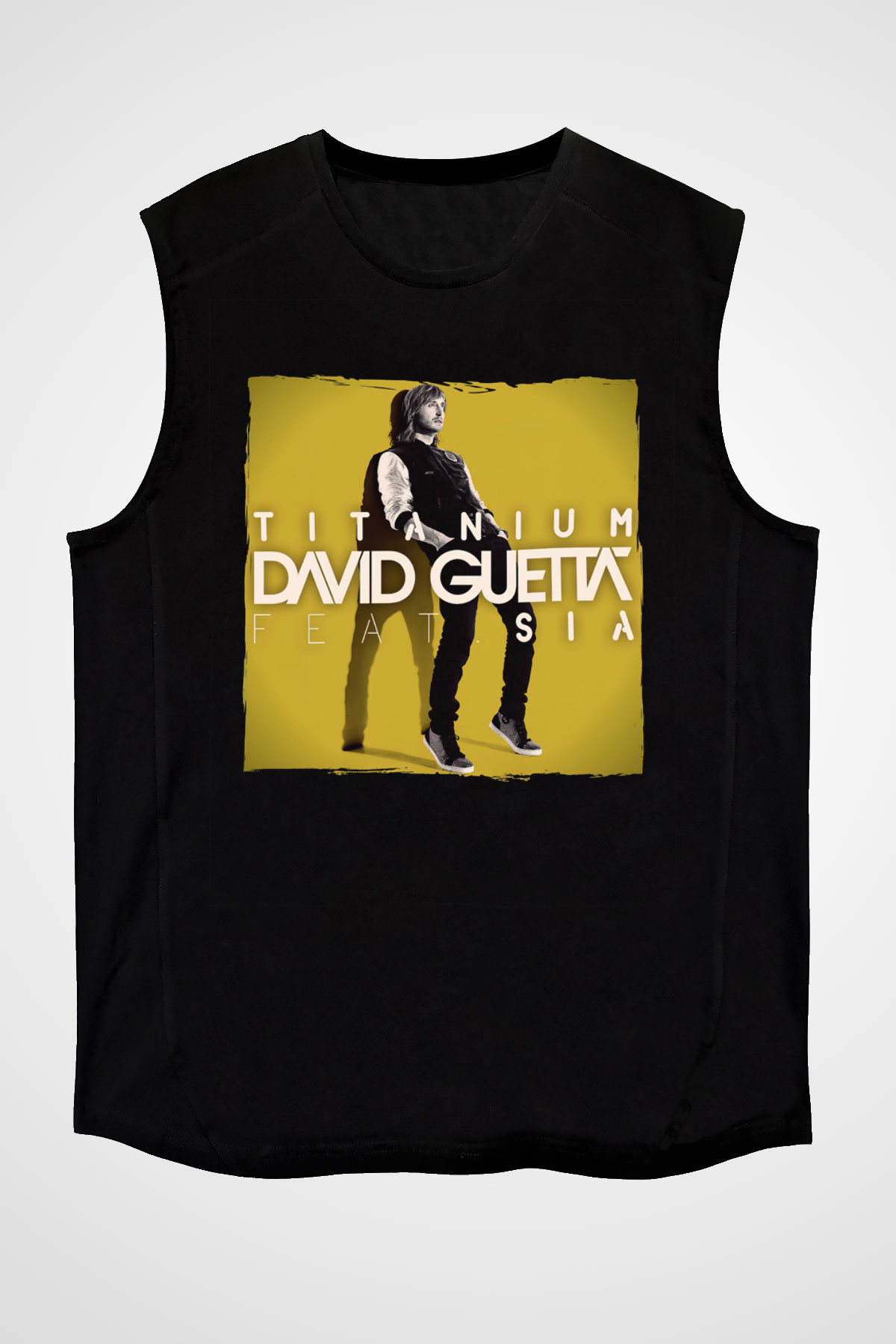 David Guetta Siyah Unisex Kolsuz Tişört