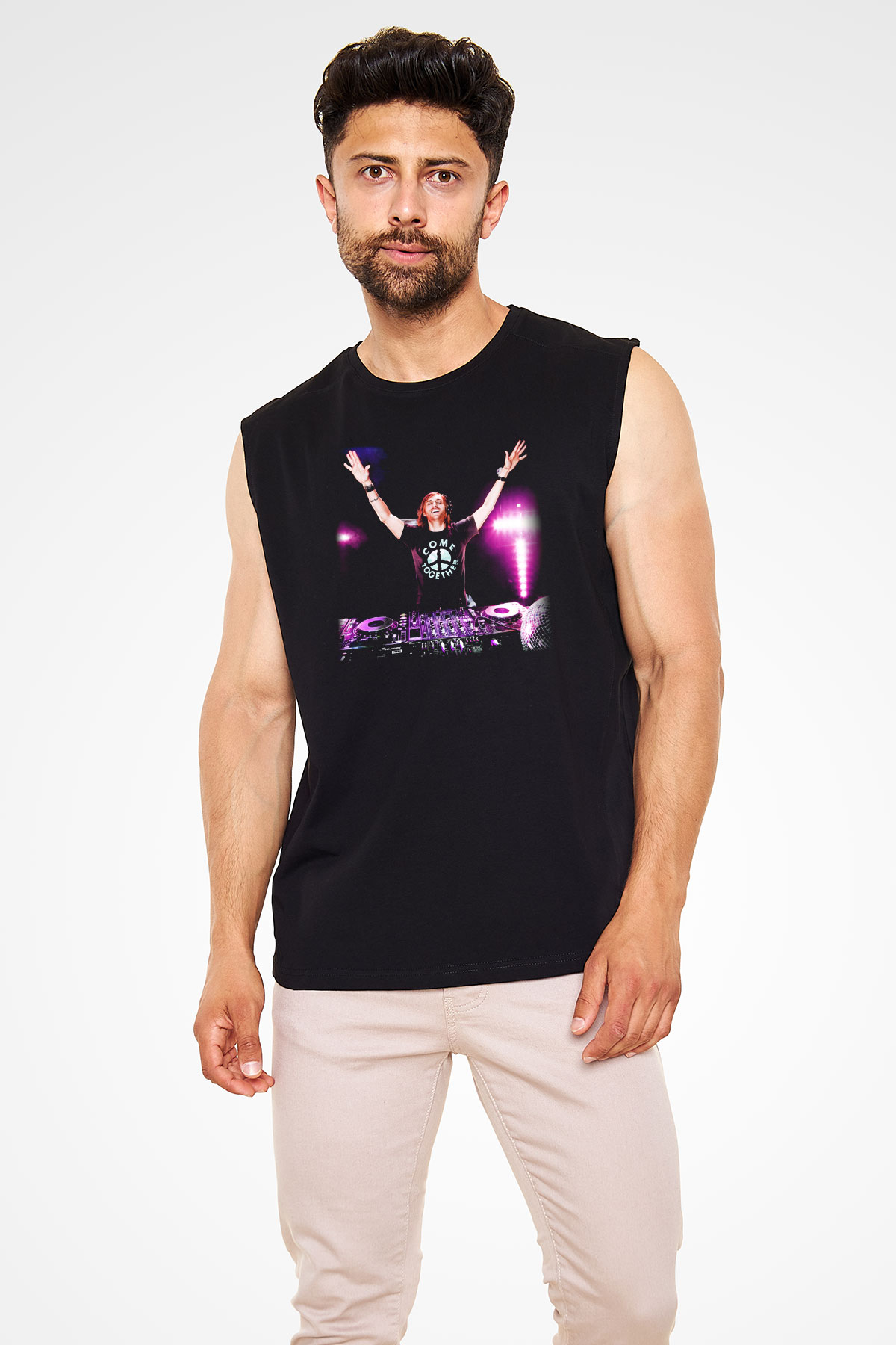 David Guetta Siyah Unisex Kolsuz Tişört