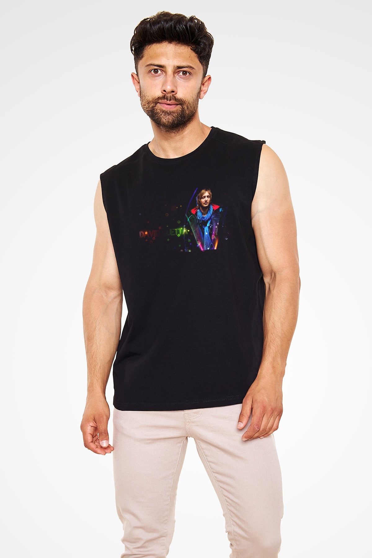 David Guetta Siyah Unisex Kolsuz Tişört