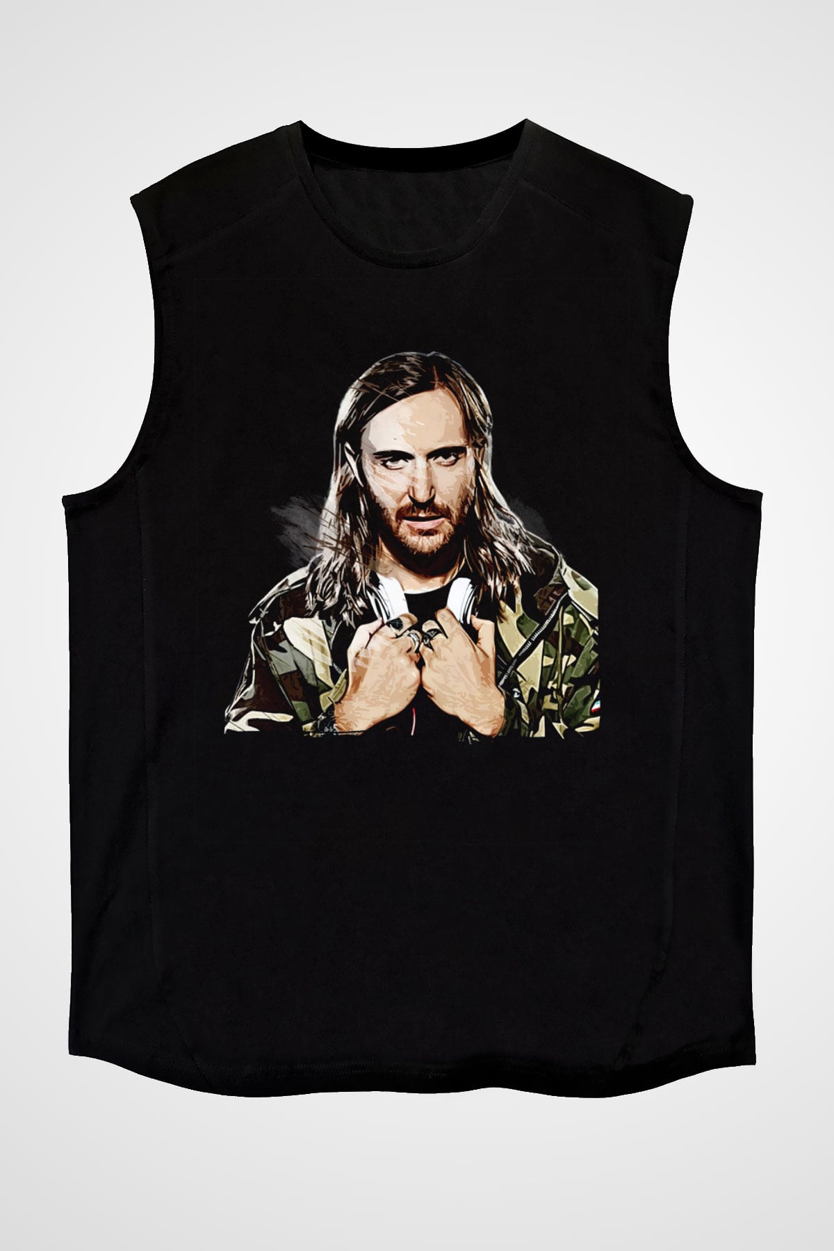 David Guetta Siyah Unisex Kolsuz Tişört