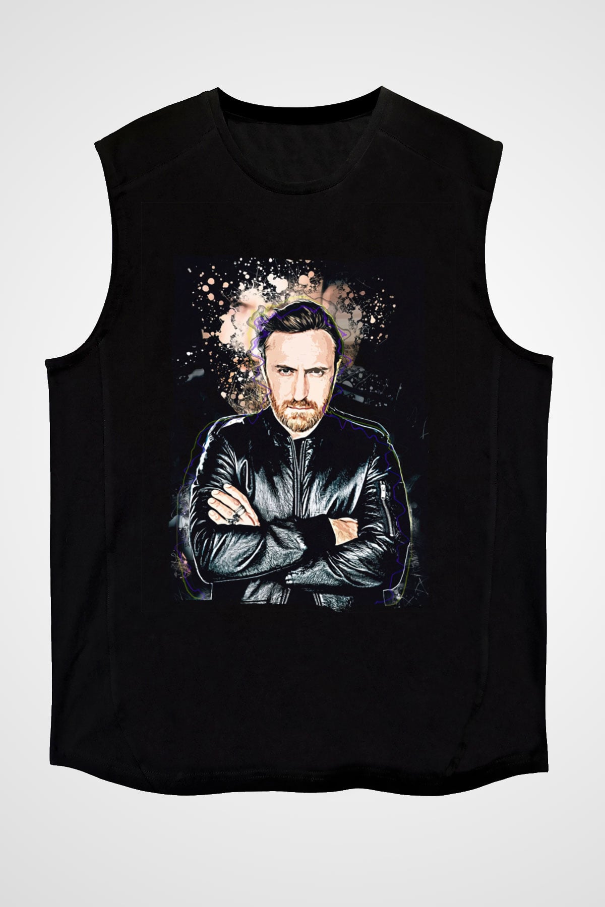 David Guetta Siyah Unisex Kolsuz Tişört
