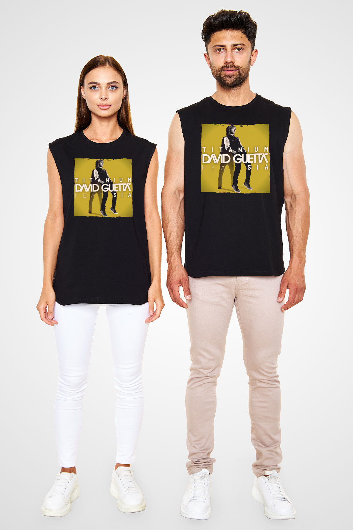 David Guetta Siyah Unisex Kolsuz Tişört