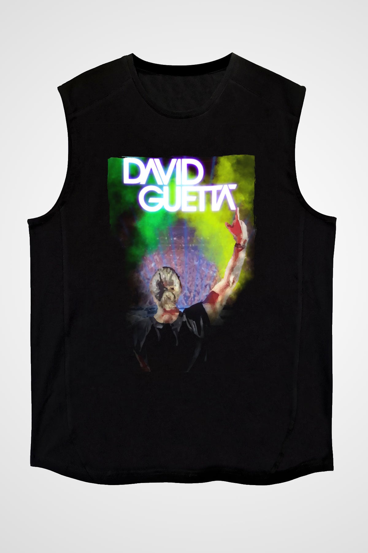 David Guetta Siyah Unisex Kolsuz Tişört