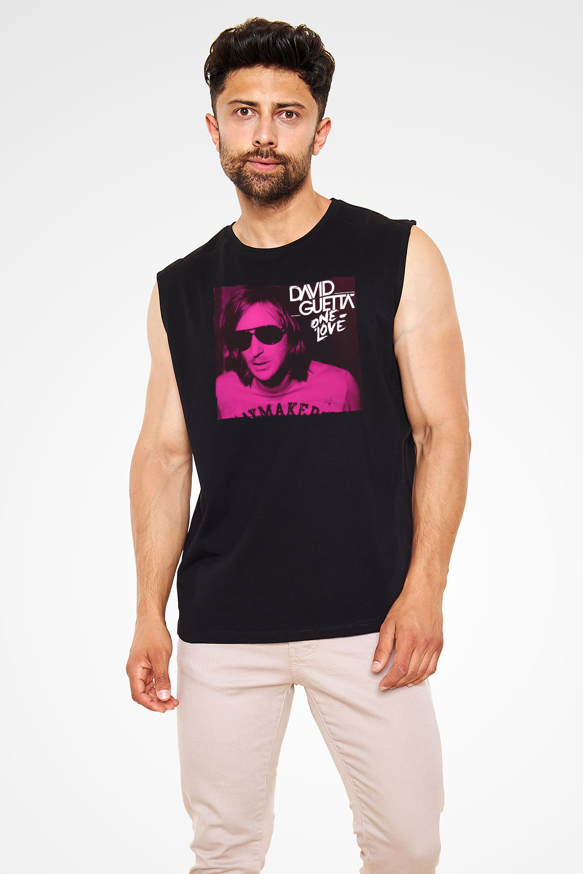 David Guetta Siyah Unisex Kolsuz Tişört