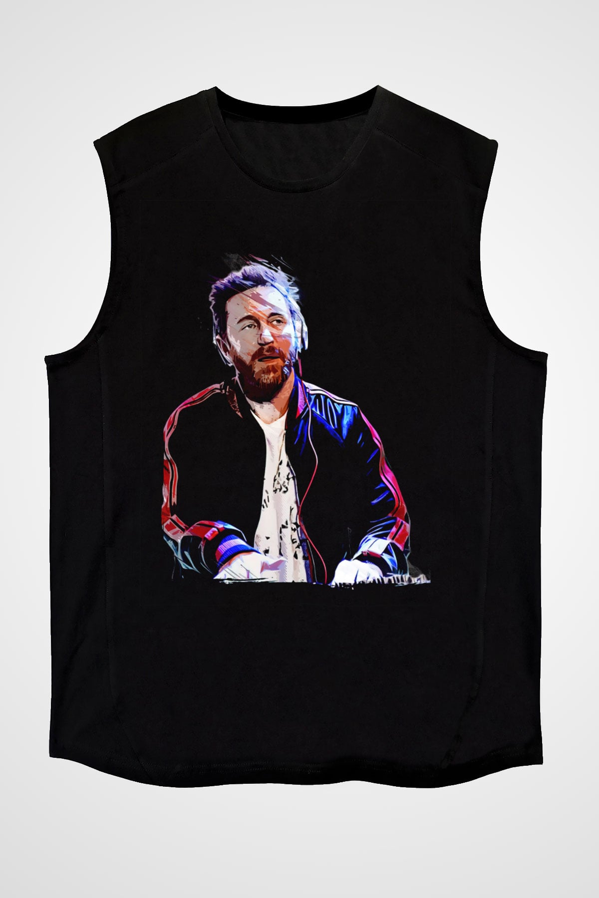 David Guetta Siyah Unisex Kolsuz Tişört