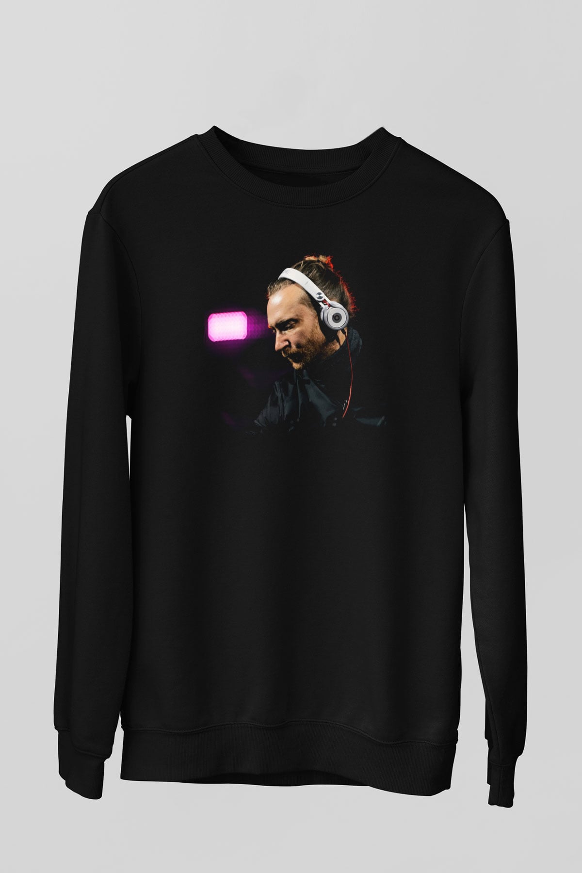 David Guetta Siyah Unisex Sweatshirt