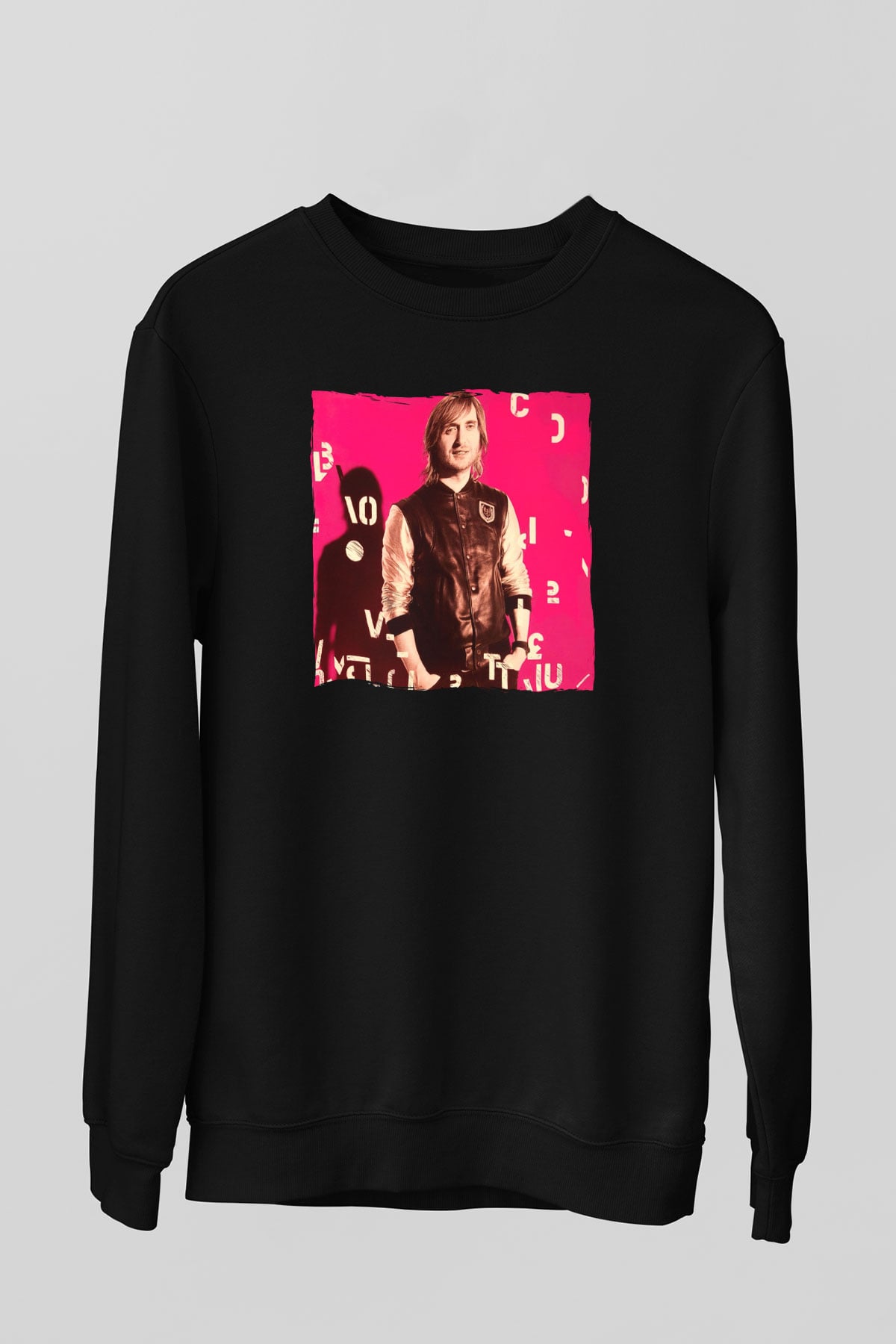 David Guetta Siyah Unisex Sweatshirt