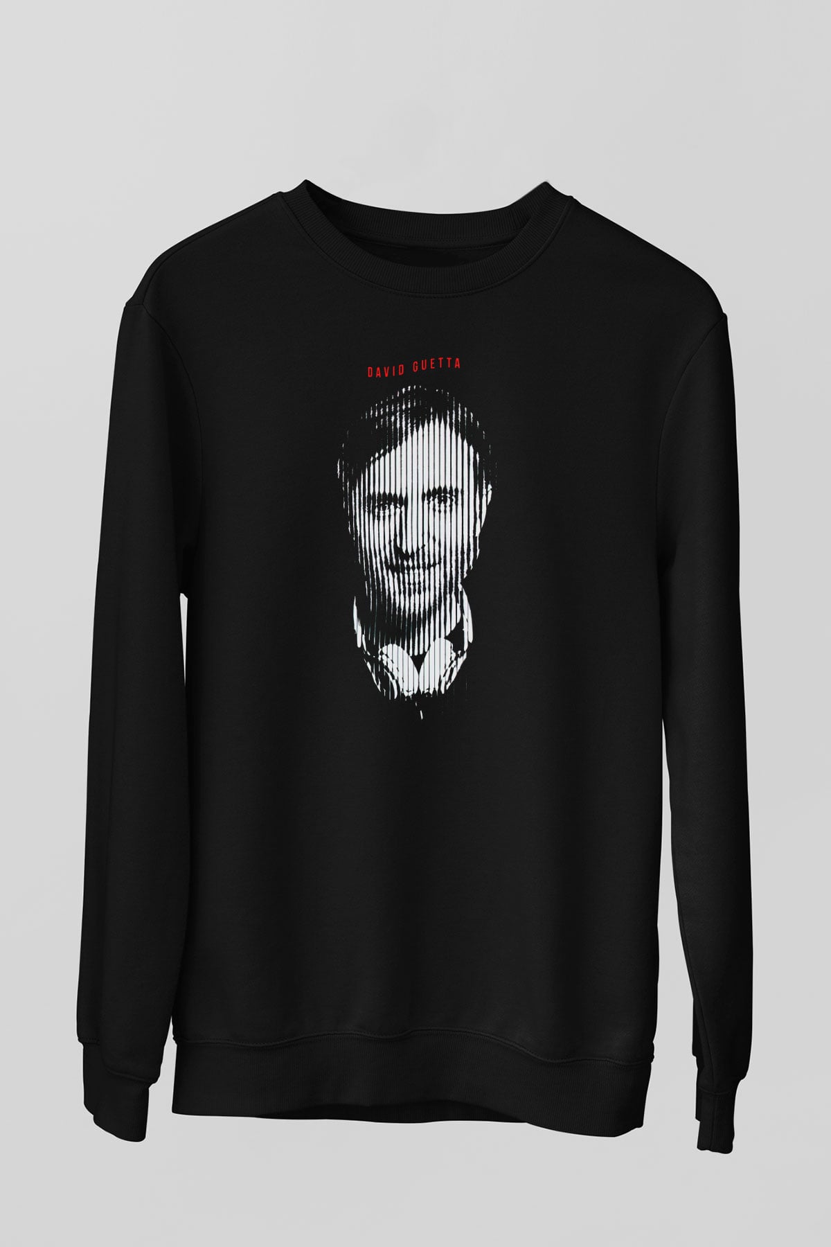 David Guetta Siyah Unisex Sweatshirt