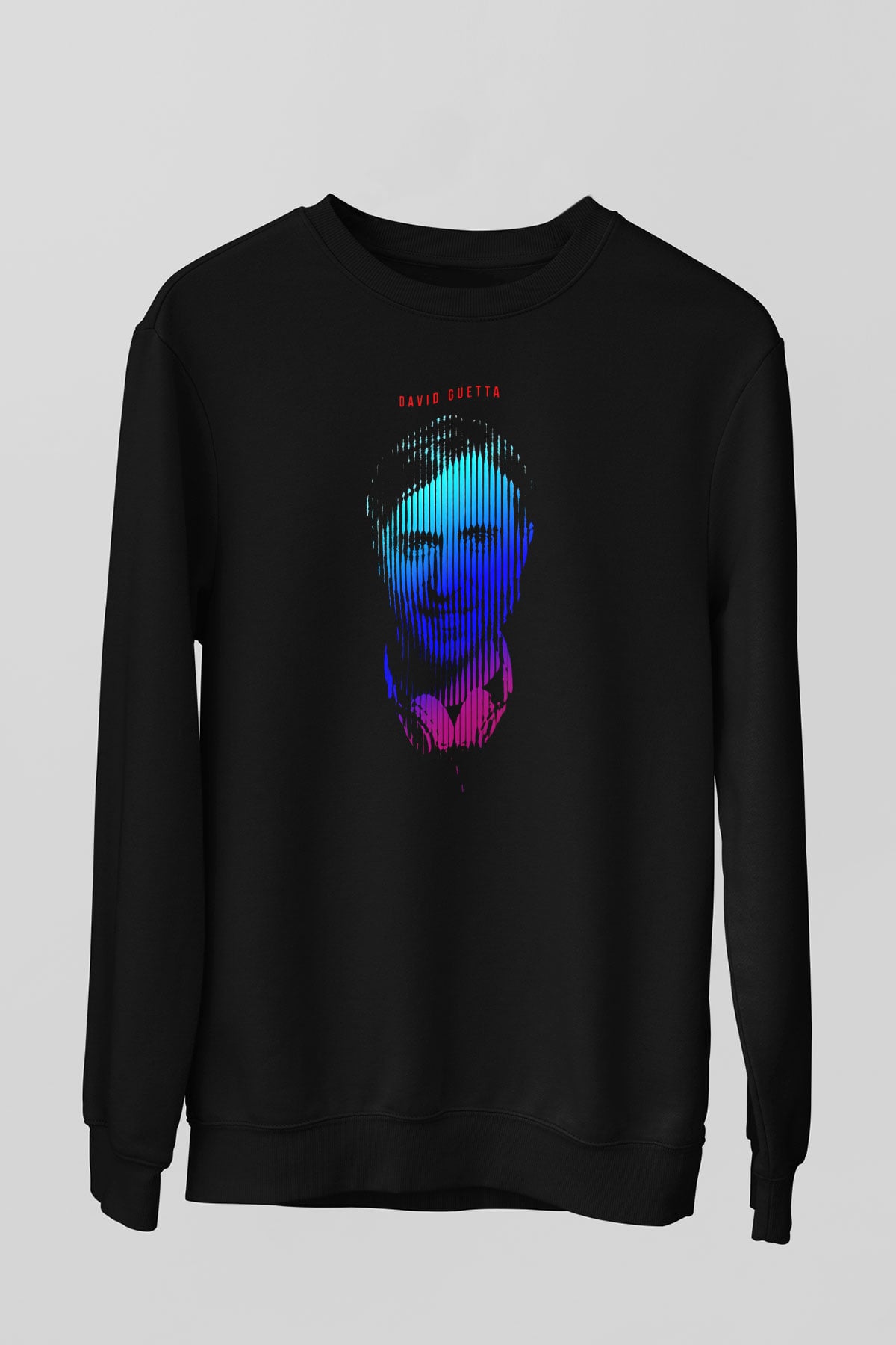 David Guetta Siyah Unisex Sweatshirt
