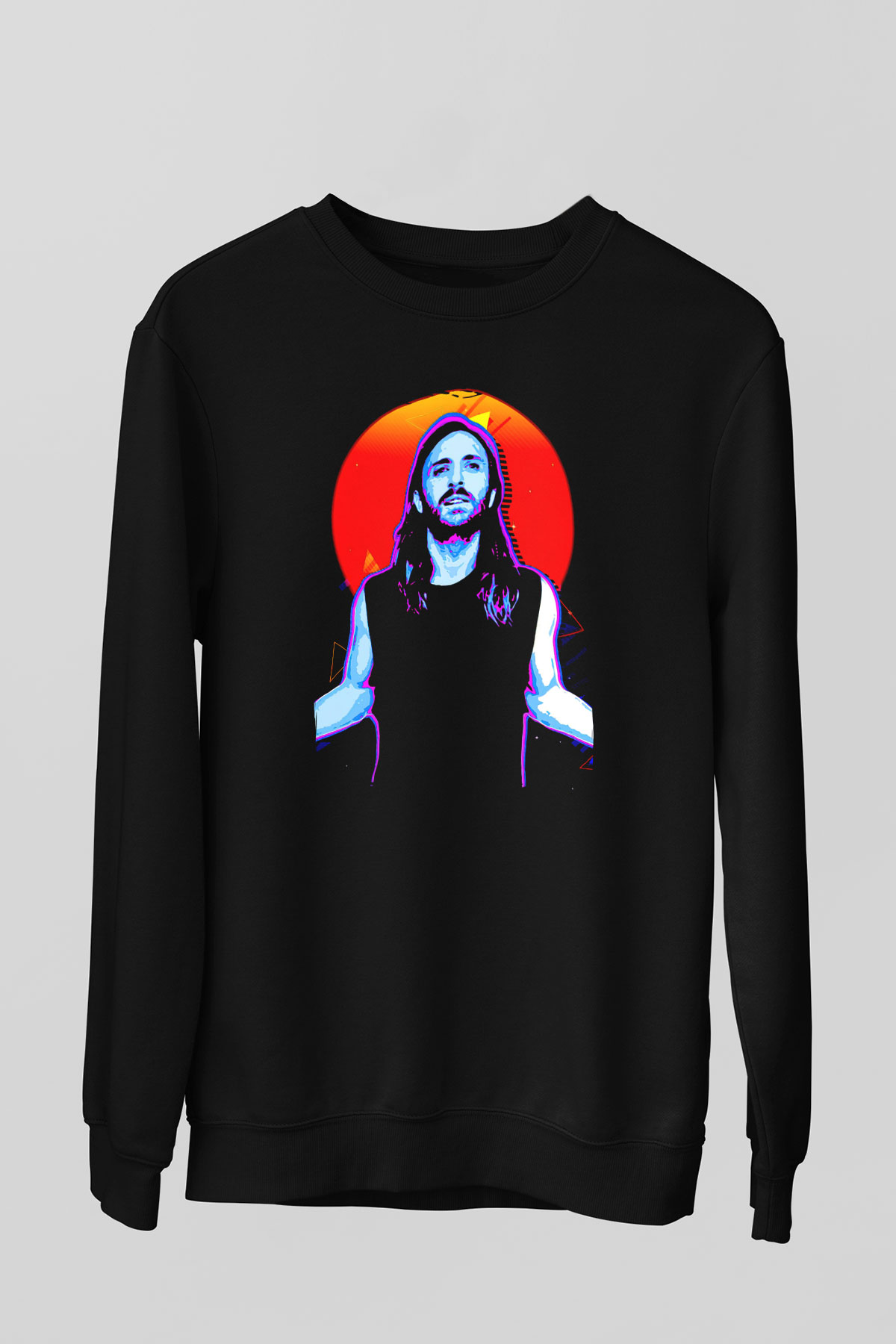 David Guetta Siyah Unisex Sweatshirt