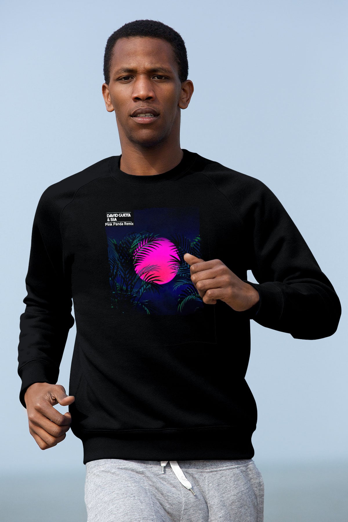 David Guetta Siyah Unisex Sweatshirt